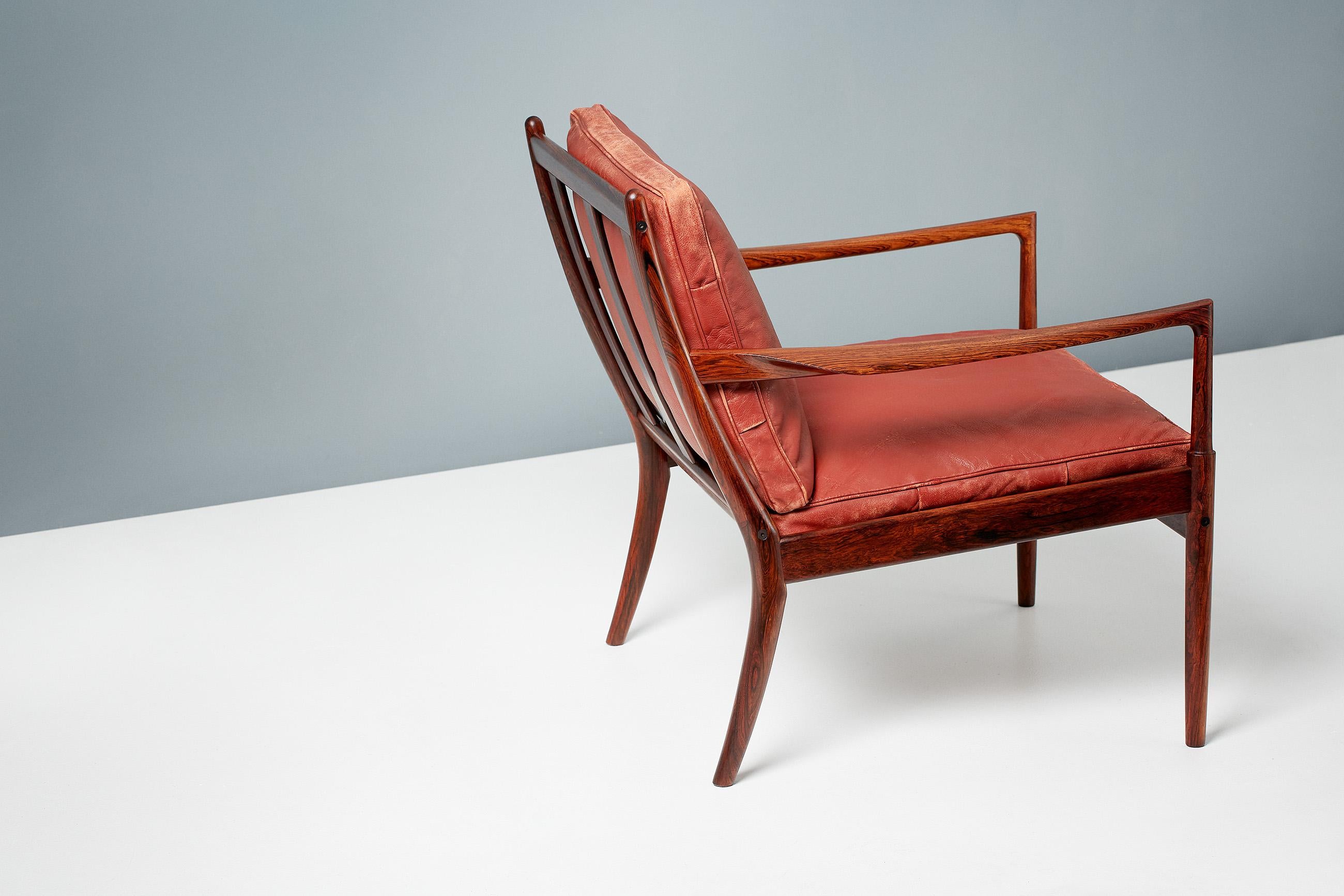 Swedish Ib Kofod-Larsen Rosewood Samso Chairs, c1950s