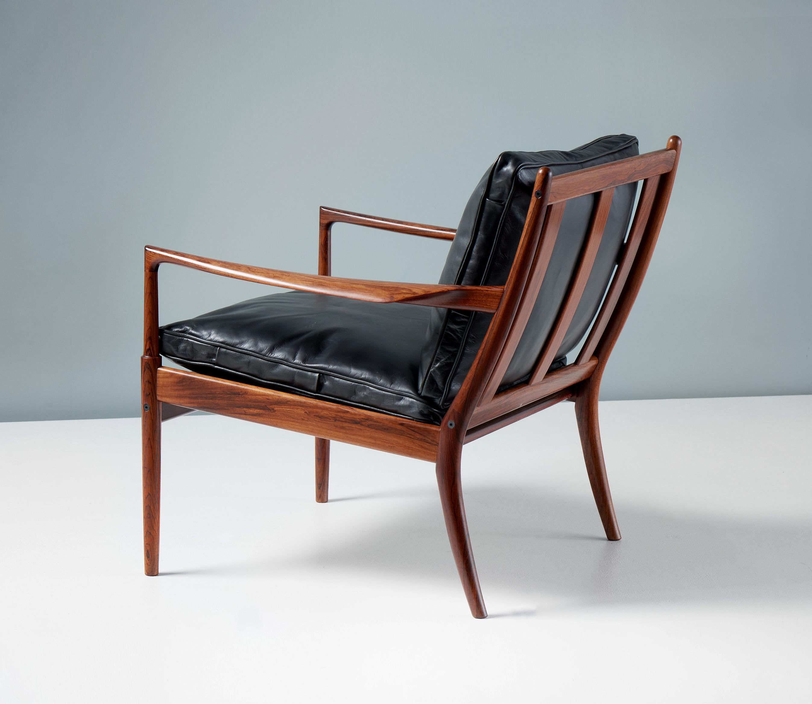 Mid-20th Century Ib Kofod-Larsen Rosewood Samso Chairs, c1950s For Sale