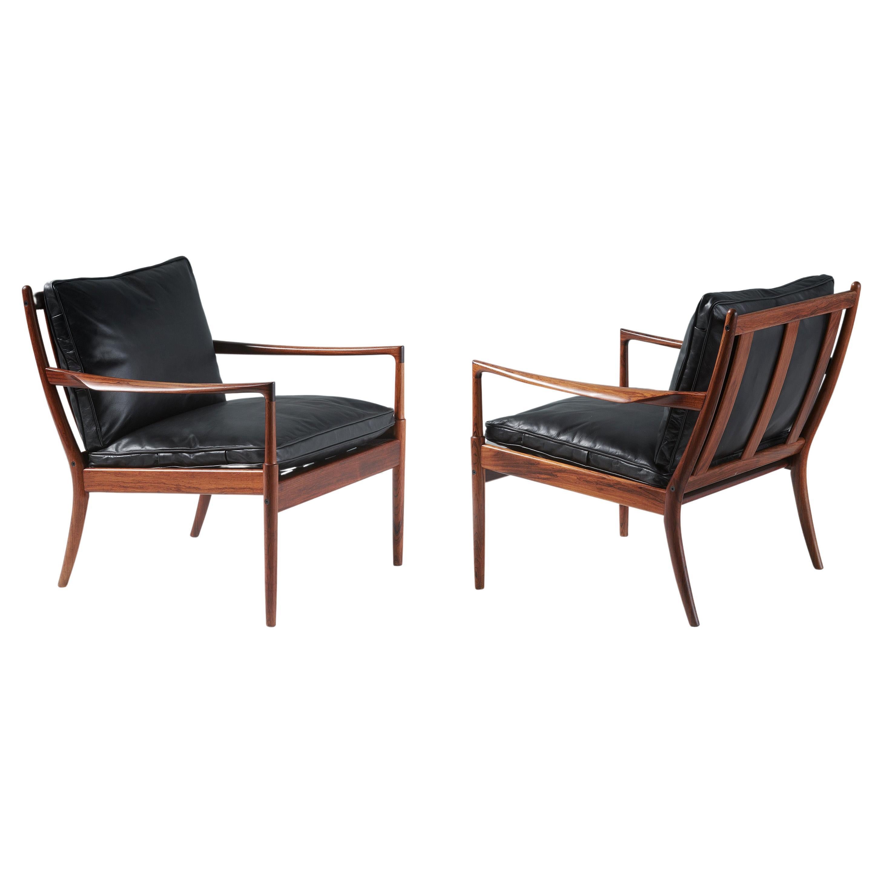 Ib Kofod-Larsen Rosewood Samso Chairs, c1950s For Sale