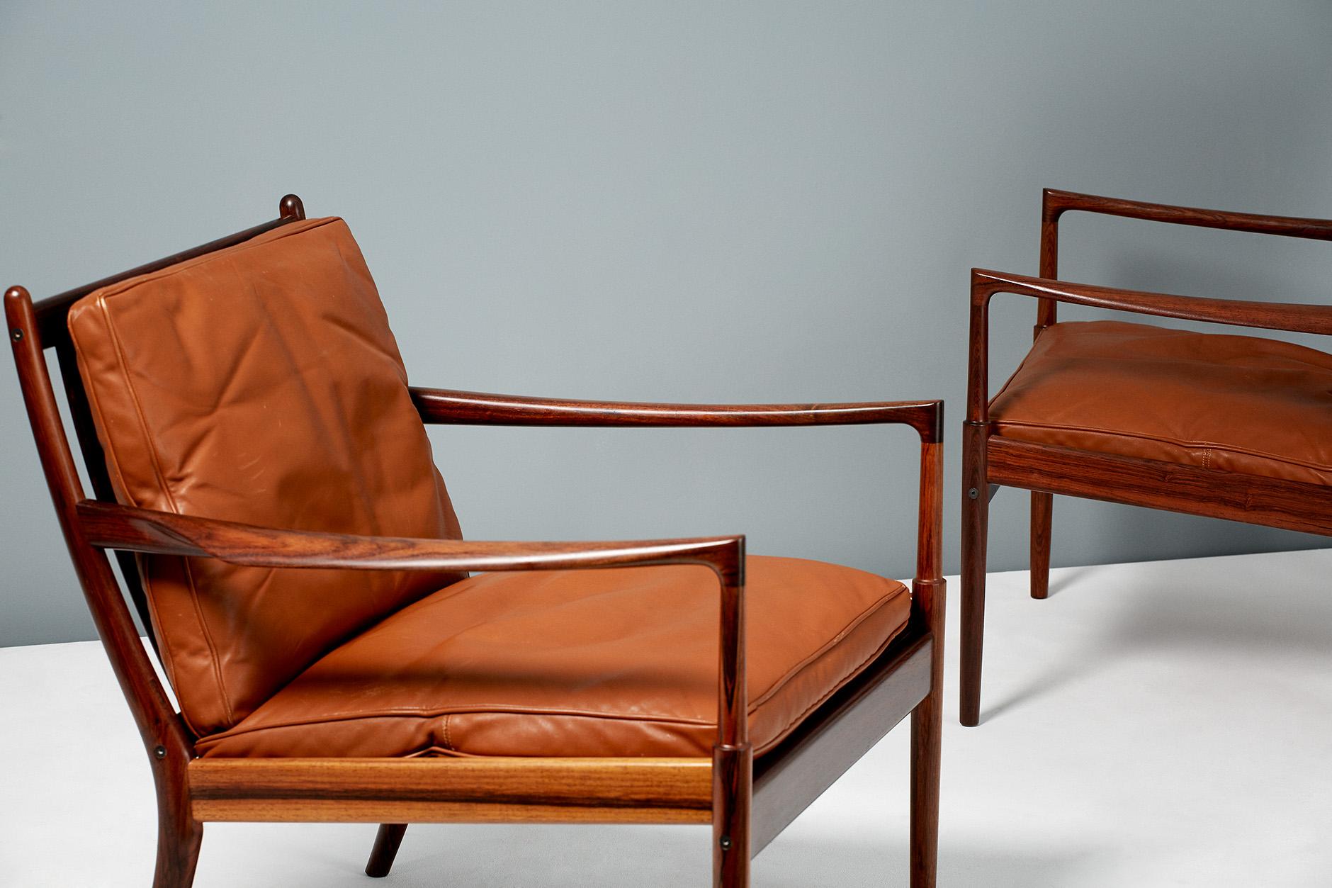 Scandinavian Modern Ib Kofod-Larsen Rosewood Samso Chairs, circa 1960