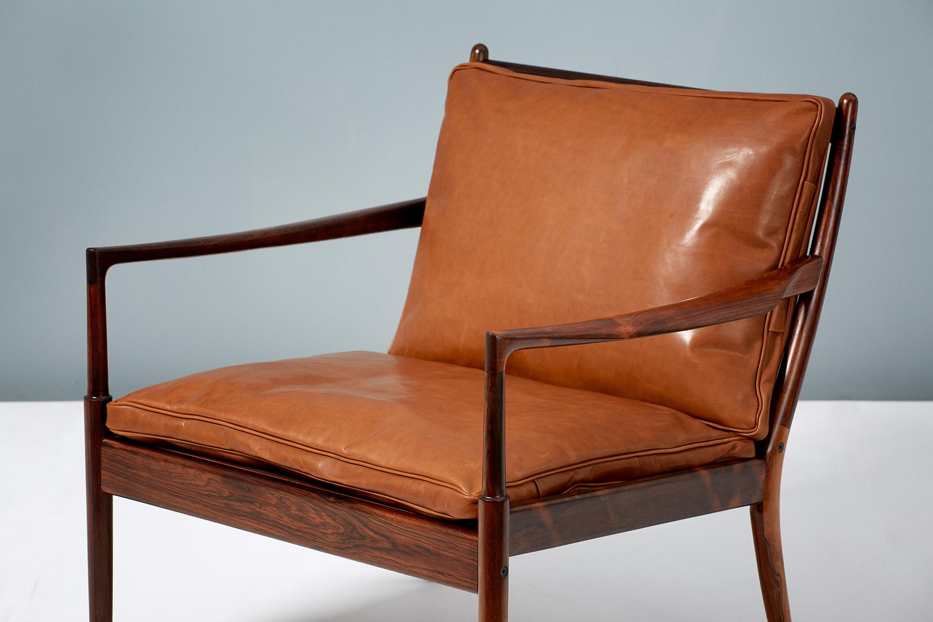 Scandinavian Modern Ib Kofod-Larsen Rosewood Samso Chairs, circa 1960 For Sale