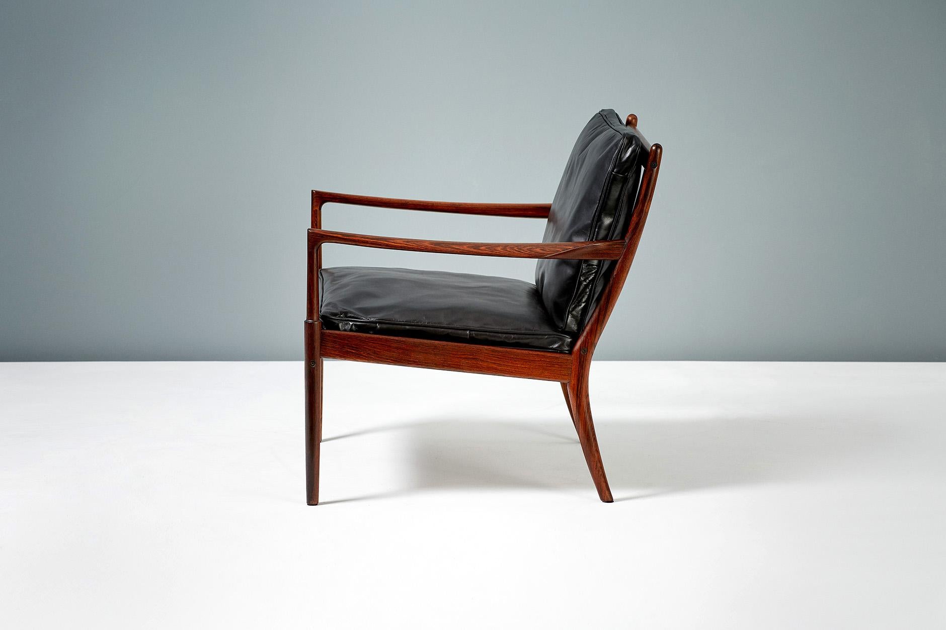 Scandinavian Modern Ib Kofod-Larsen Rosewood Samso Chairs, circa 1960 For Sale