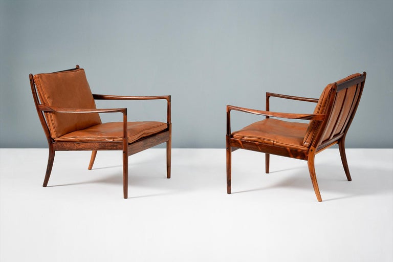 Mid-20th Century Ib Kofod-Larsen Rosewood Samso Chairs, circa 1960 For Sale
