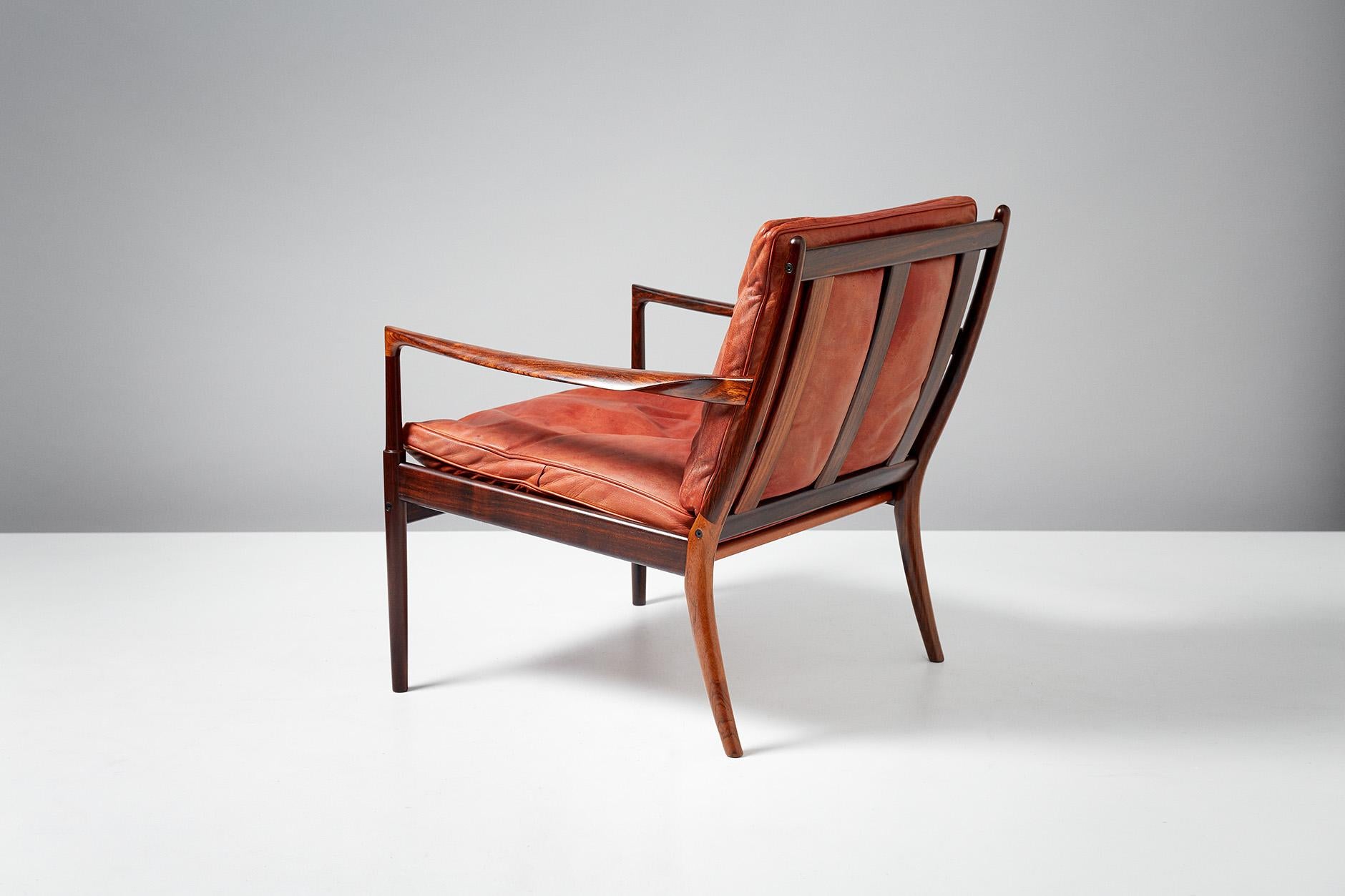 Ib Kofod-Larsen Rosewood Samso Chairs, circa 1960 1
