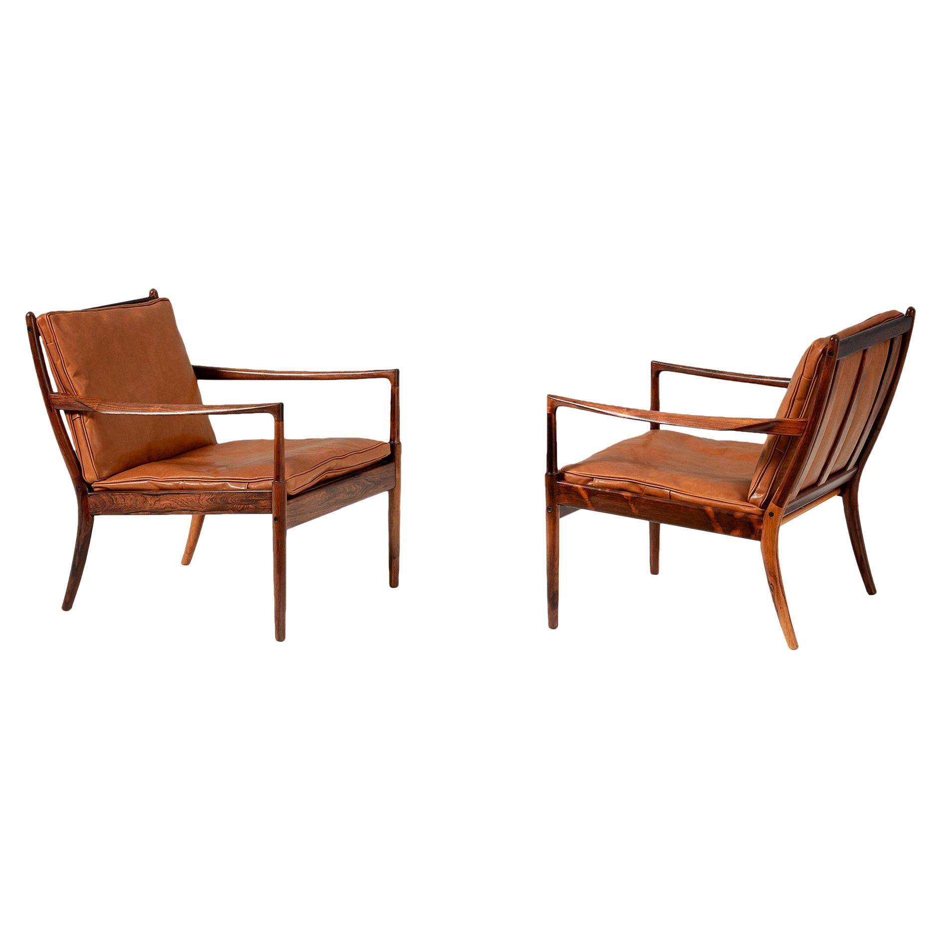 Ib Kofod-Larsen Rosewood Samso Chairs, circa 1960