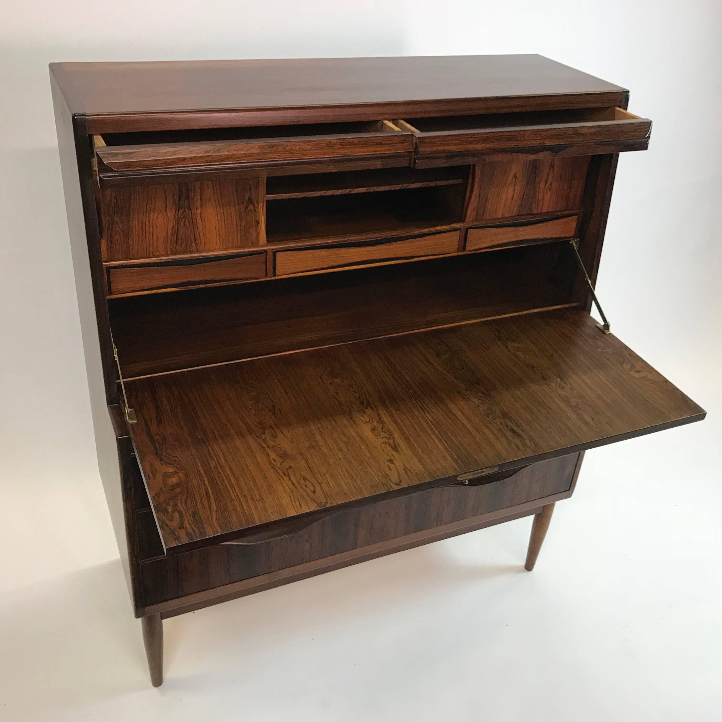 Danish Ib Kofod Larsen Rosewood Secretary Cabinet