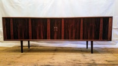 Ib Kofod-Larsen 90" Rosewood Tambor Sideboard Faarup Møbelfabrik, Denmark, 1960s