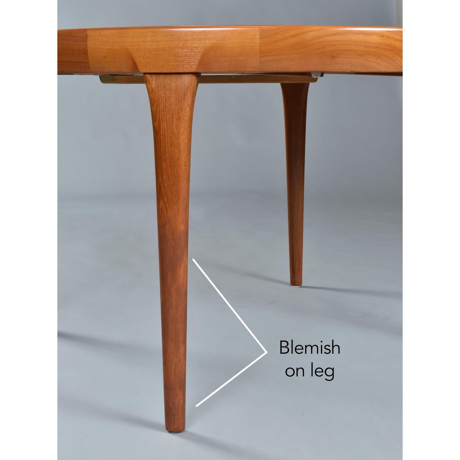 Ib Kofod Larsen Round To Oval Expanding Danish Teak Dining Table 5
