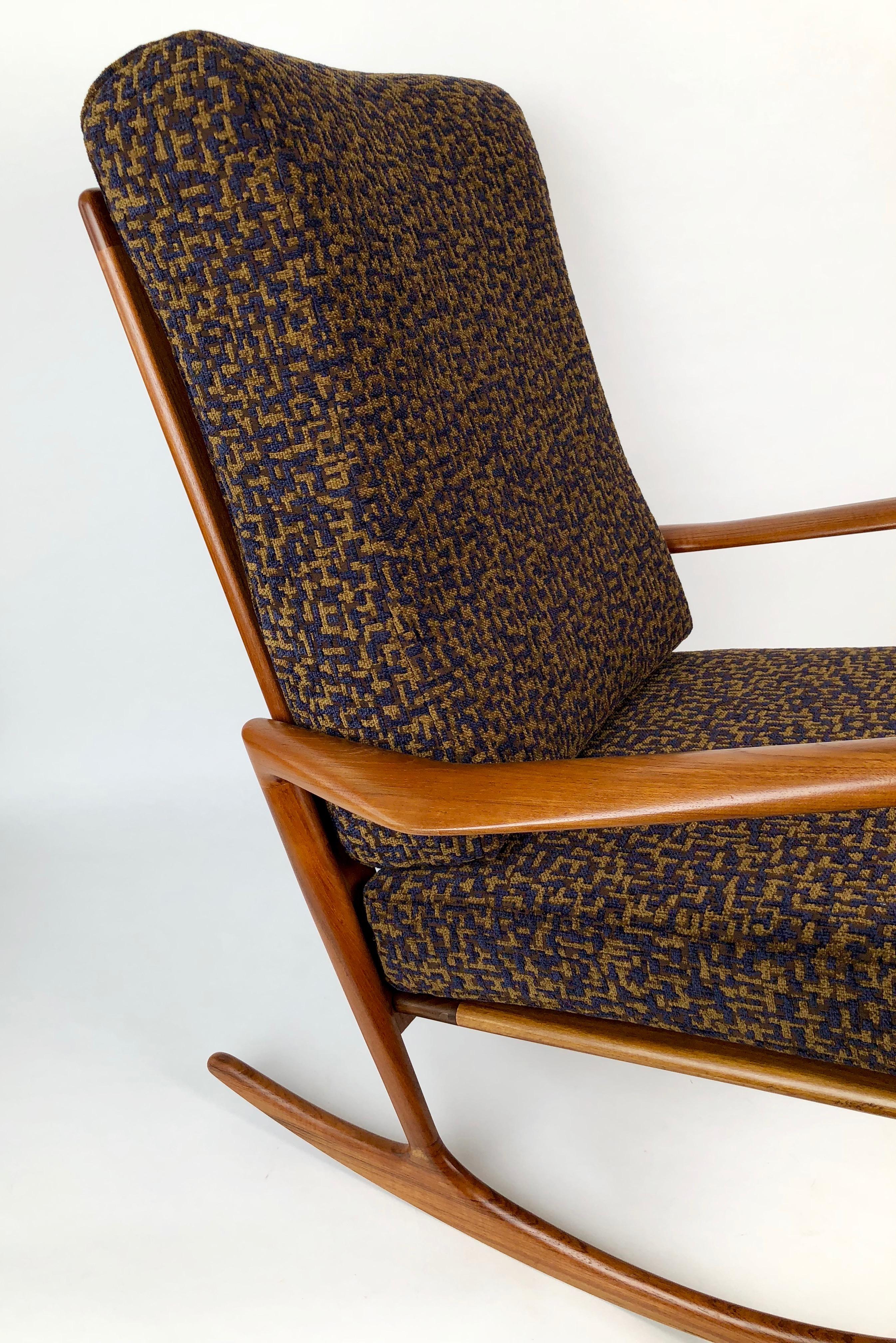 Upholstery Ib Kofod-Larsen´s Rocking Chair from 1962 For Sale