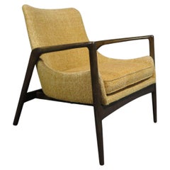 Vintage Ib Kofod Larsen Sculpted Lounge Chair for Selig in Original Fabric