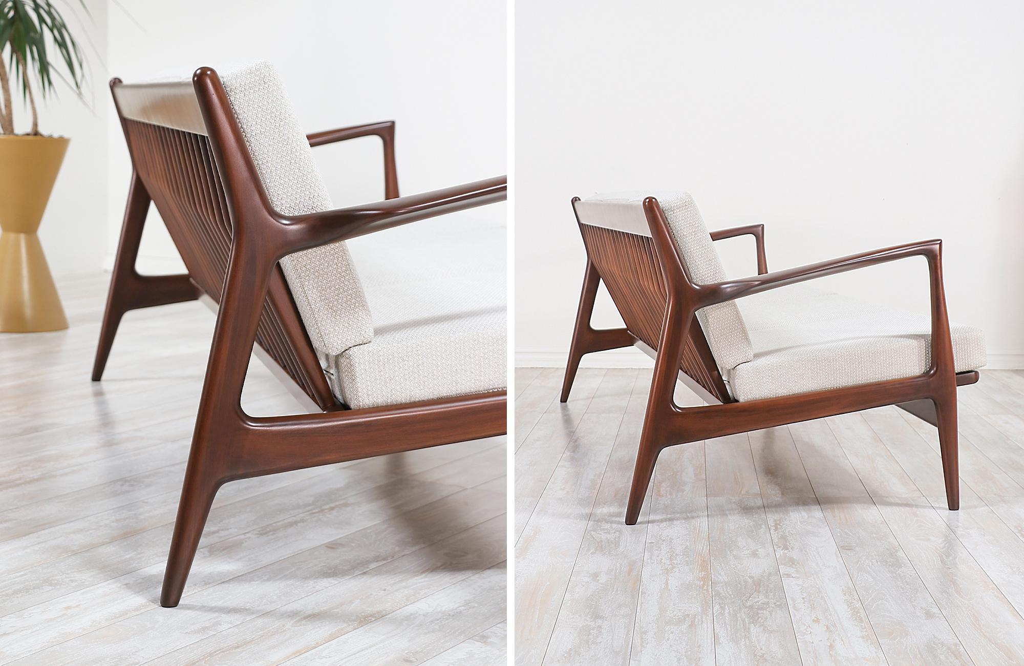 Ib Kofod-Larsen Sculptural 3-Seat Sofa for Selig 7