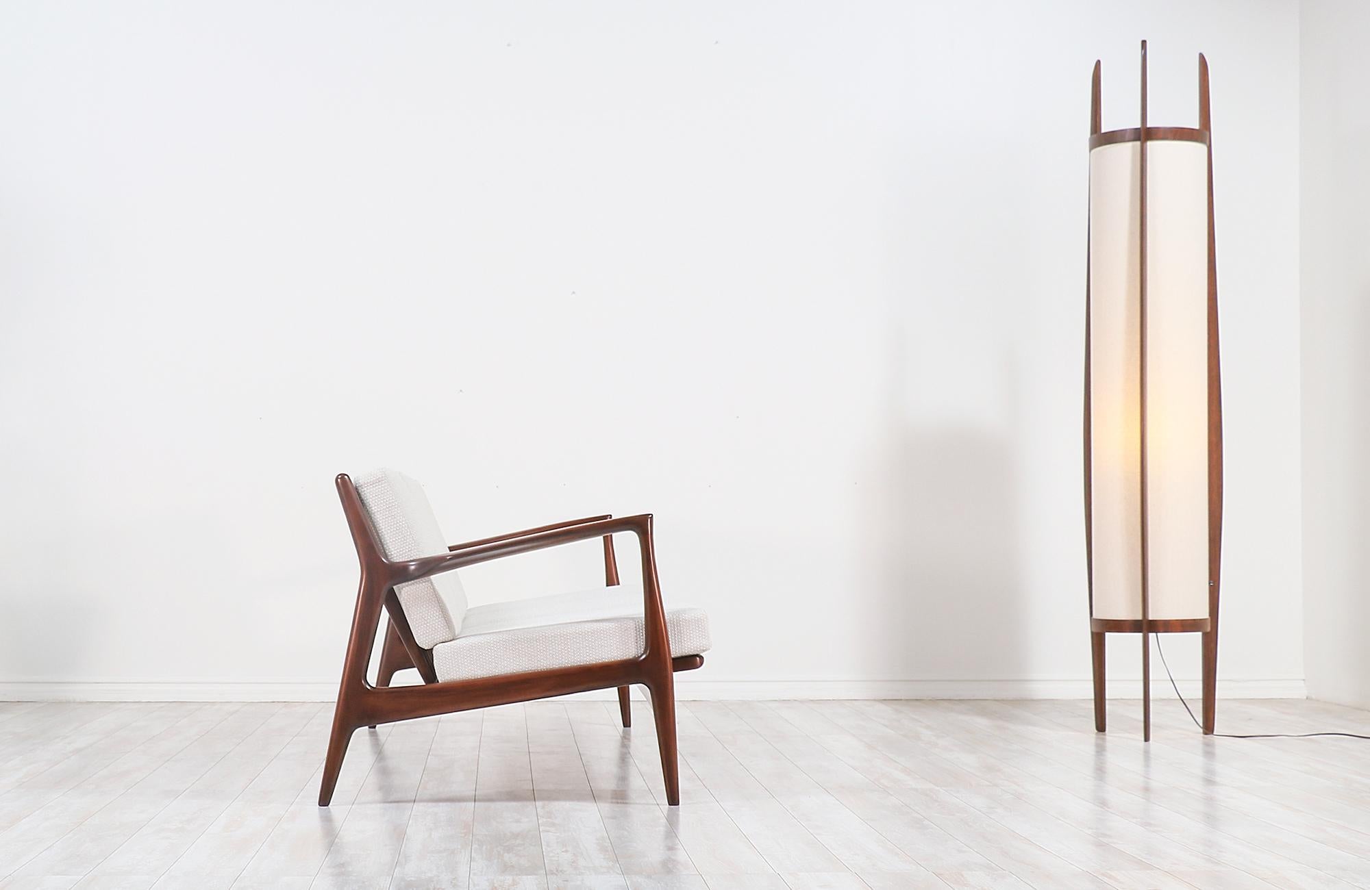 Danish Ib Kofod-Larsen Sculptural 3-Seat Sofa for Selig