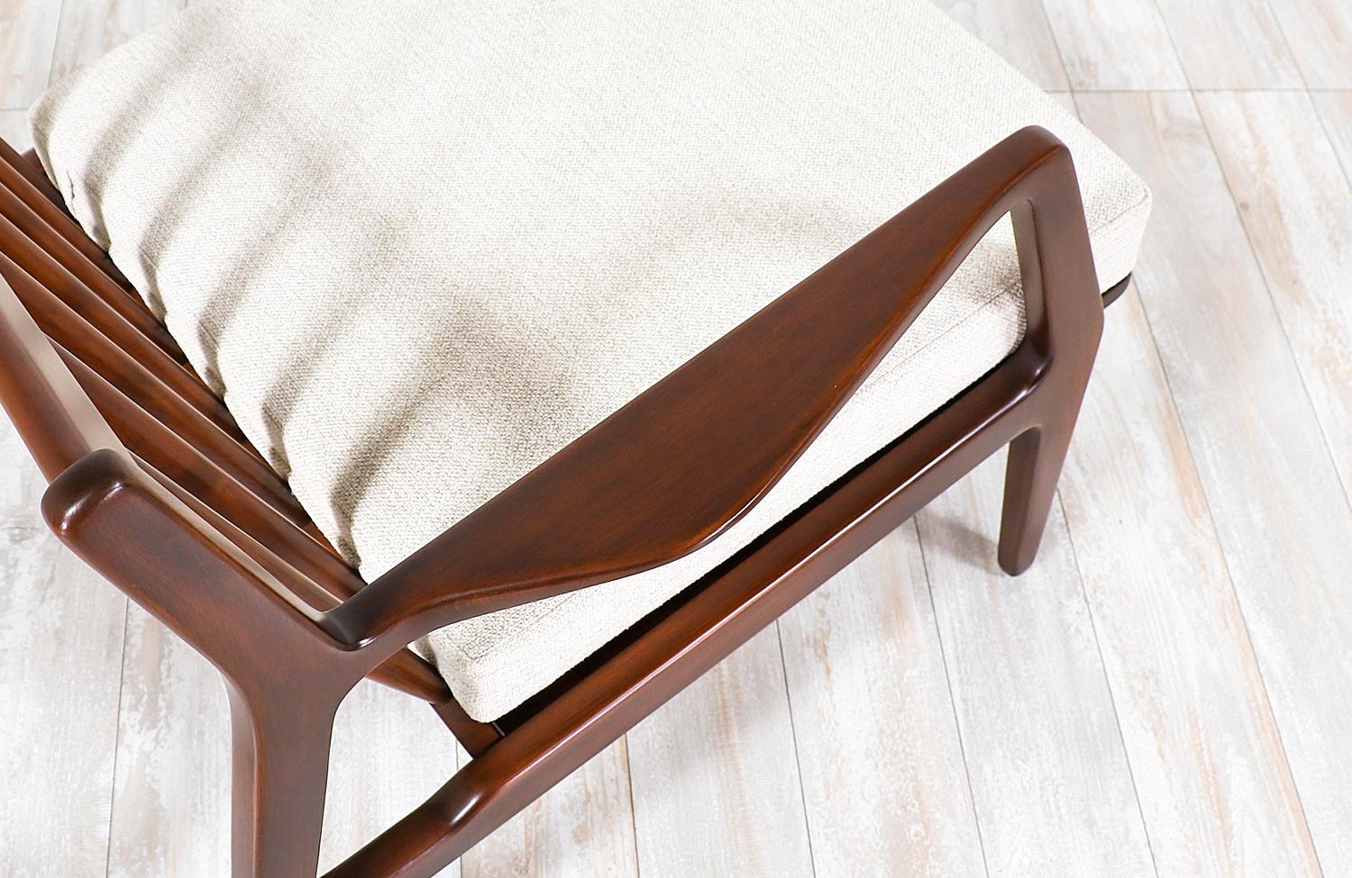 Fabric Ib Kofod-Larsen Sculptural Lounge Chair for Selig