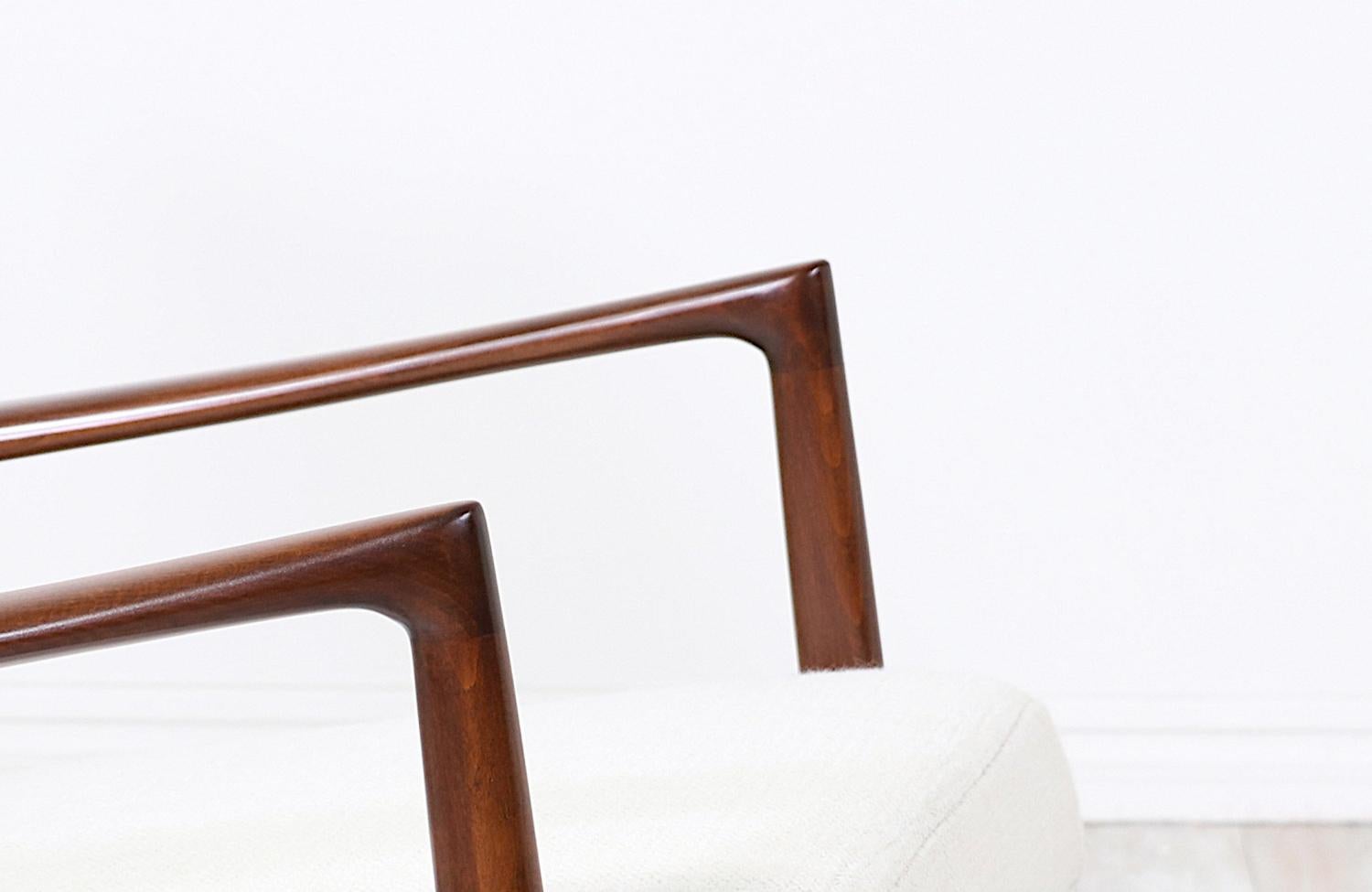 Expertly Restored - Ib Kofod-Larsen Sculptural Reclining Lounge Chair/Ottoman  1