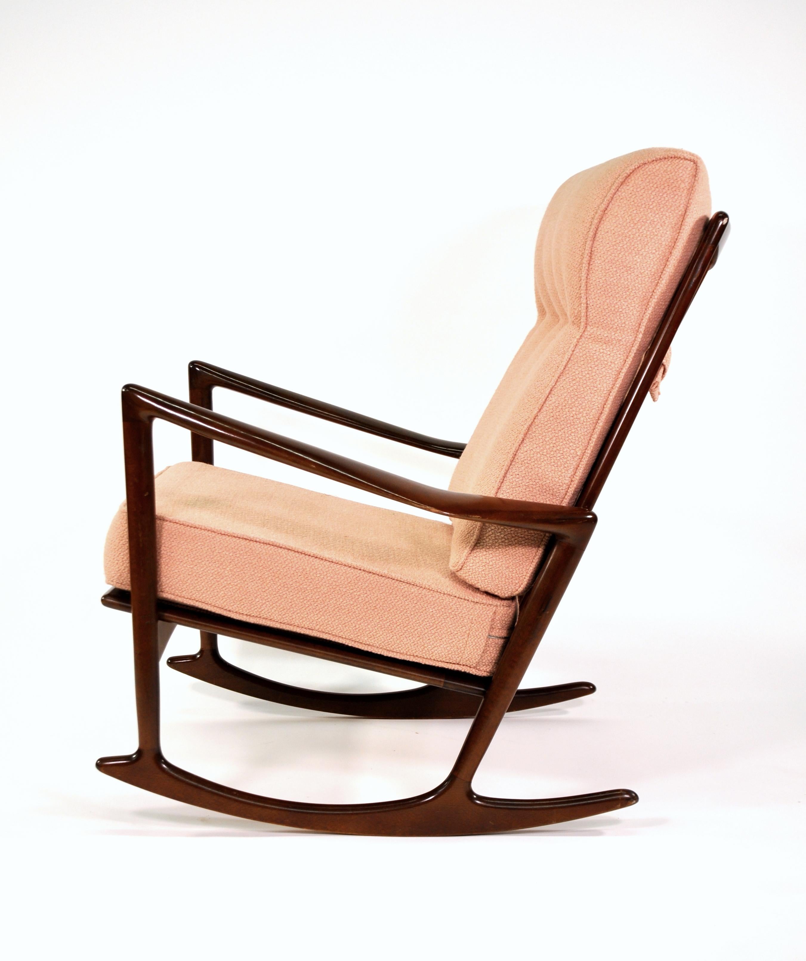 Danish Ib Kofod-Larsen Sculptural Rocking Chair for Selig
