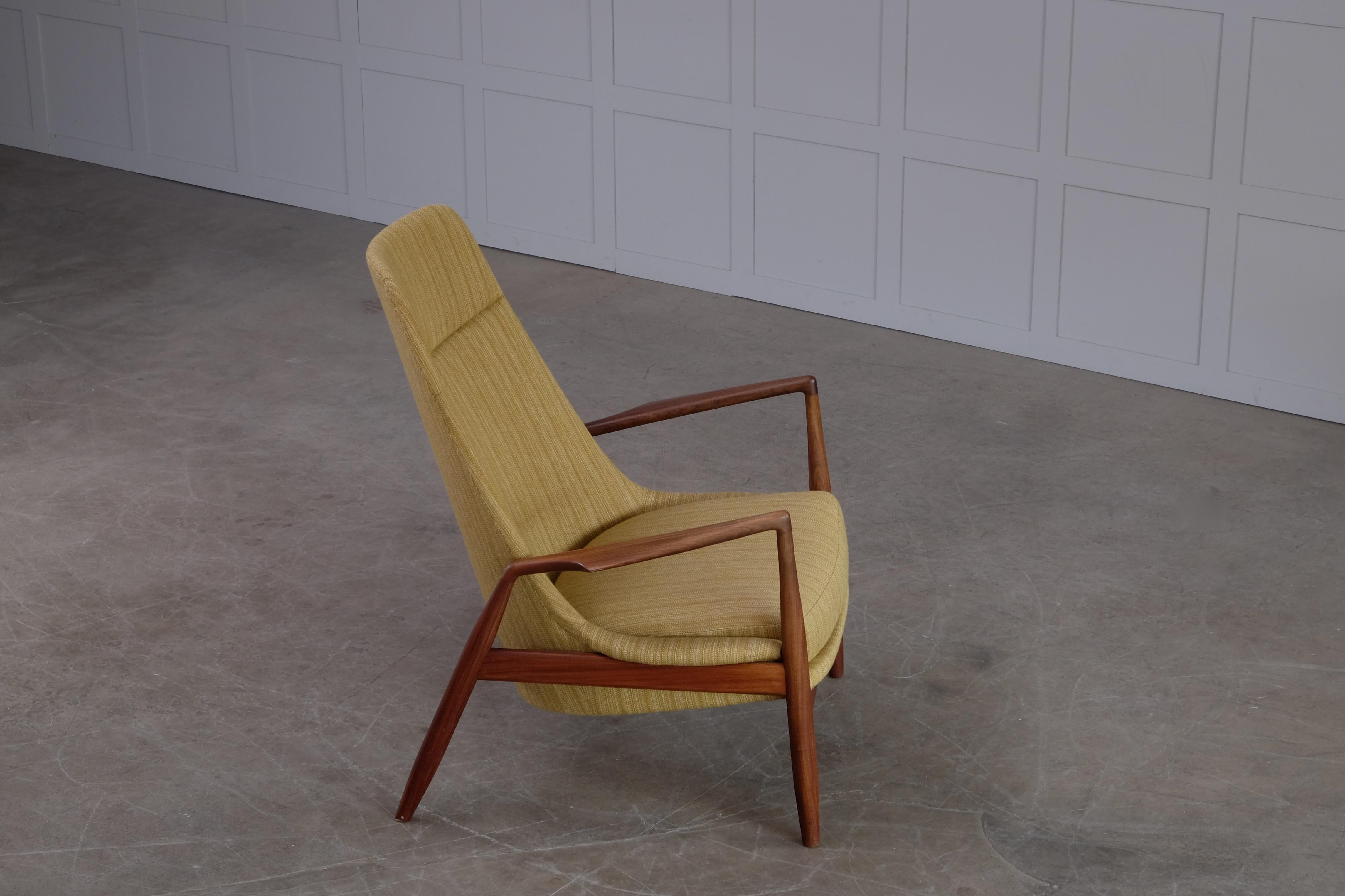 Cuir Fauteuil Sea de Ib Kofod-Larsen, années 1960 en vente