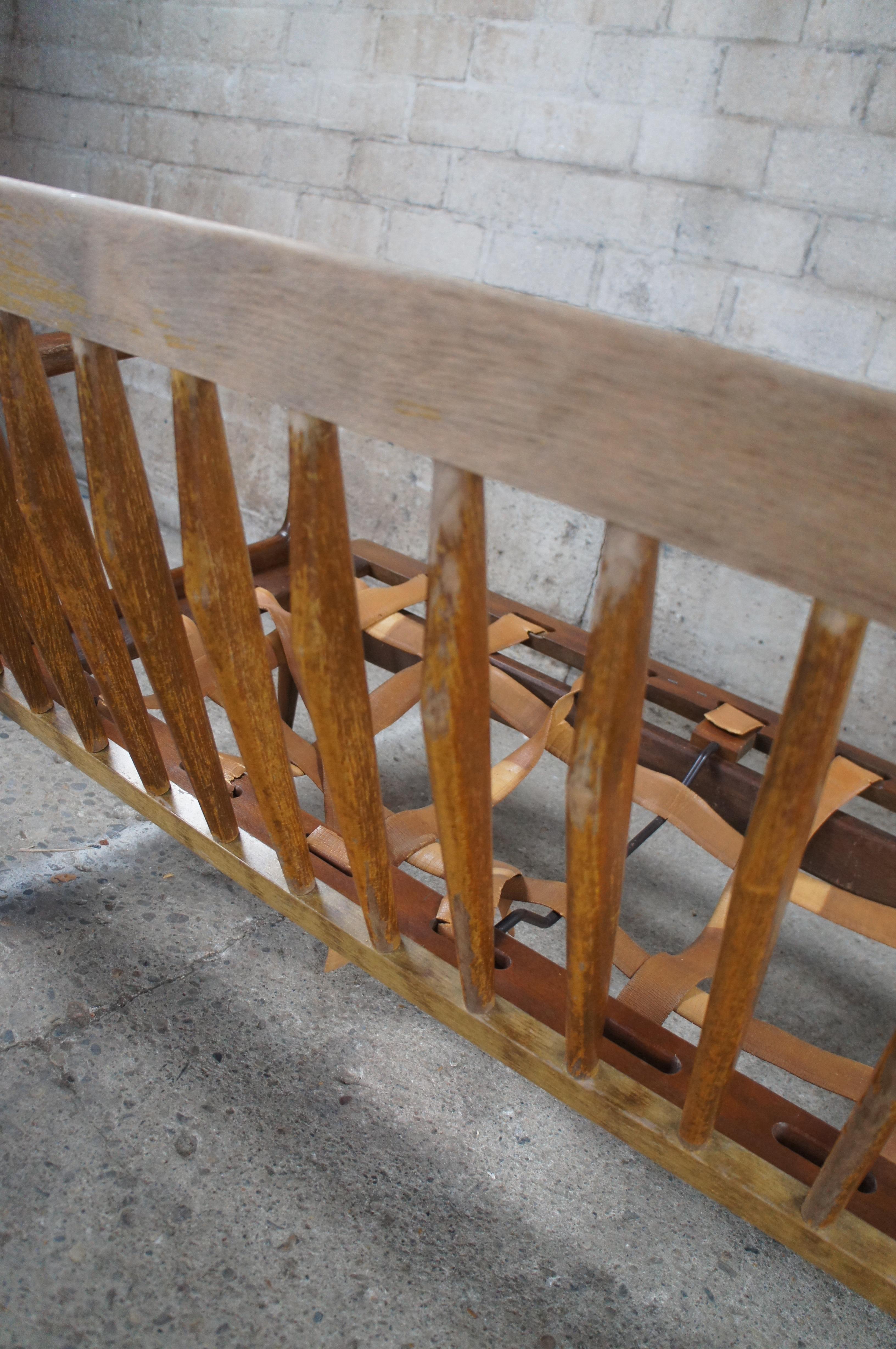 IB Kofod Larsen Selig Danish Mid Century Modern Walnut Sofa Settee Love Seat 5
