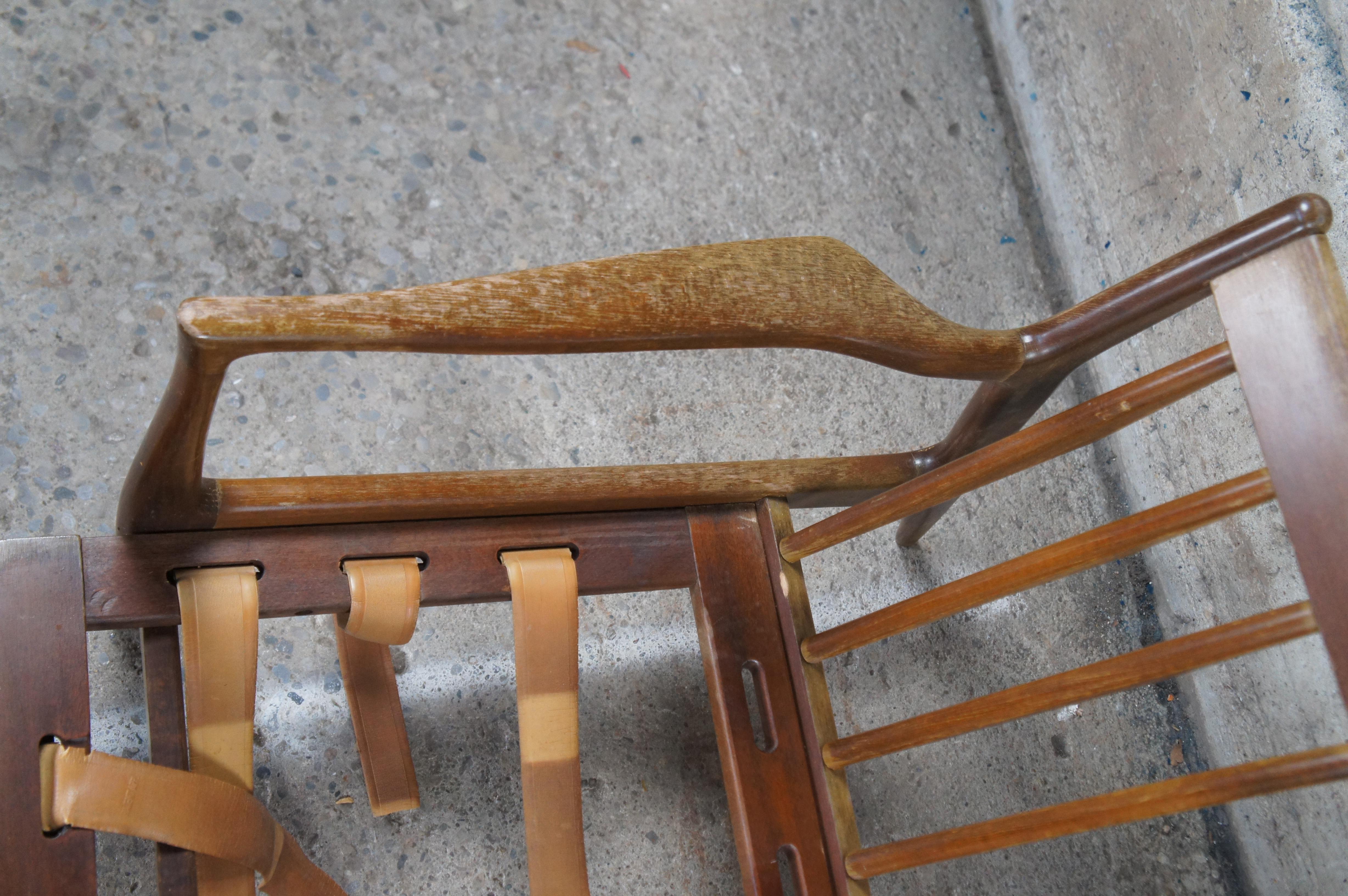 IB Kofod Larsen Selig Danish Mid Century Modern Walnut Sofa Settee Love Seat 1