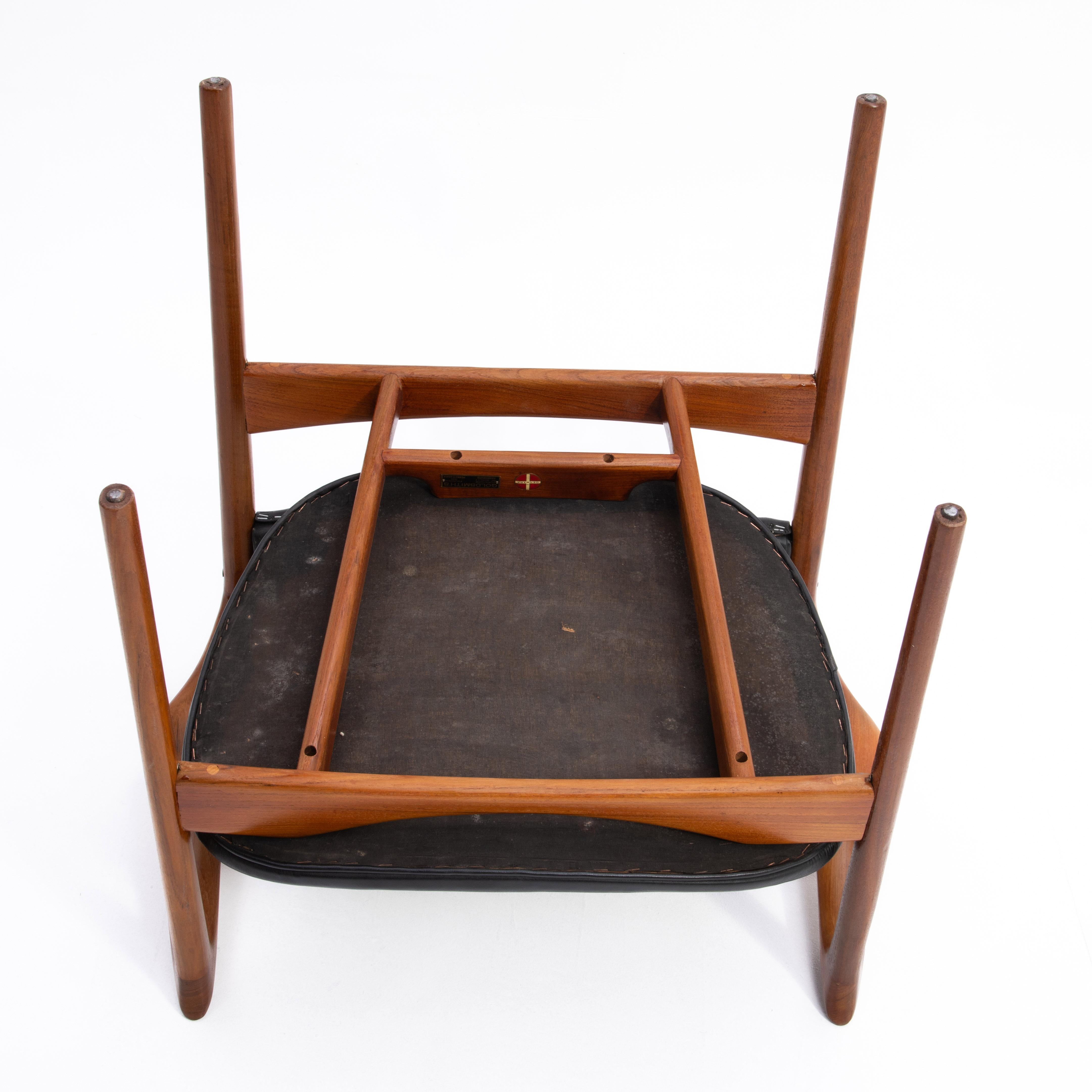 Ib Kofod Larsen Selig Denmark Danish Teak Armchair Floating Seat Restored For Sale 14