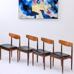 Ib Kofod-Larsen Set di quattro sedie da pranzo in teak per G-Plan, danese moderno c.1963