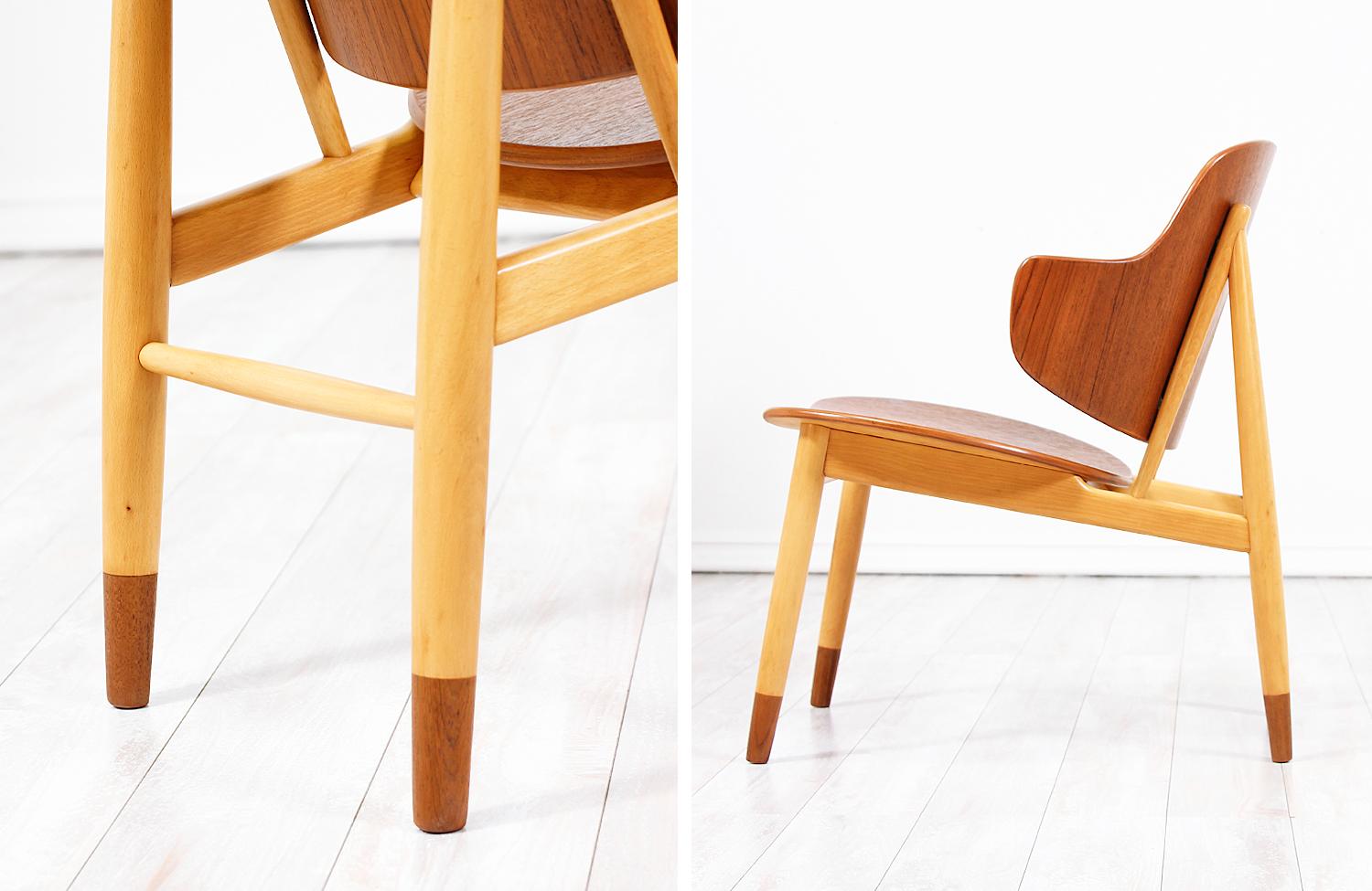 Expertly Restored - Ib Kofod-Larsen Shell Chair for Christiansen & Larsen For Sale 5