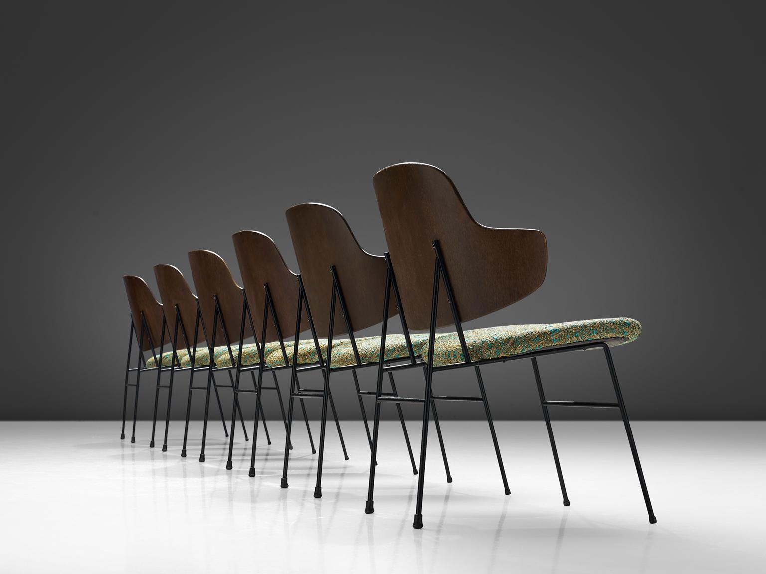 Danish Ib Kofod-Larsen Six Penguin Dining Chairs