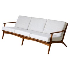 Ib Kofod Larsen, Sofa in Teak with Seat and Back in Upholstered Fabric