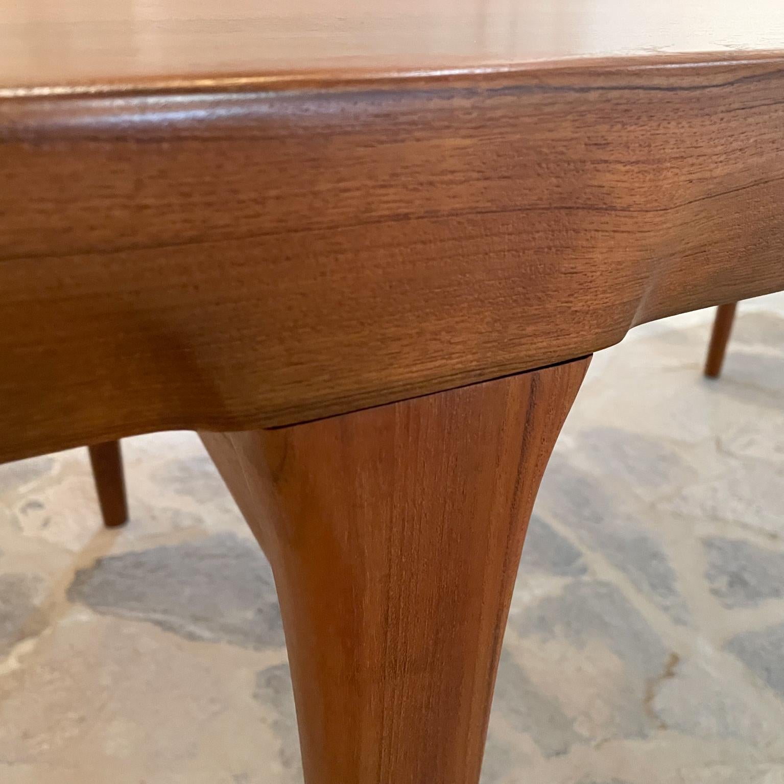 Danish 1960s lb Kofod Larsen Solid Teak Wood Extension Dining Table For Sale