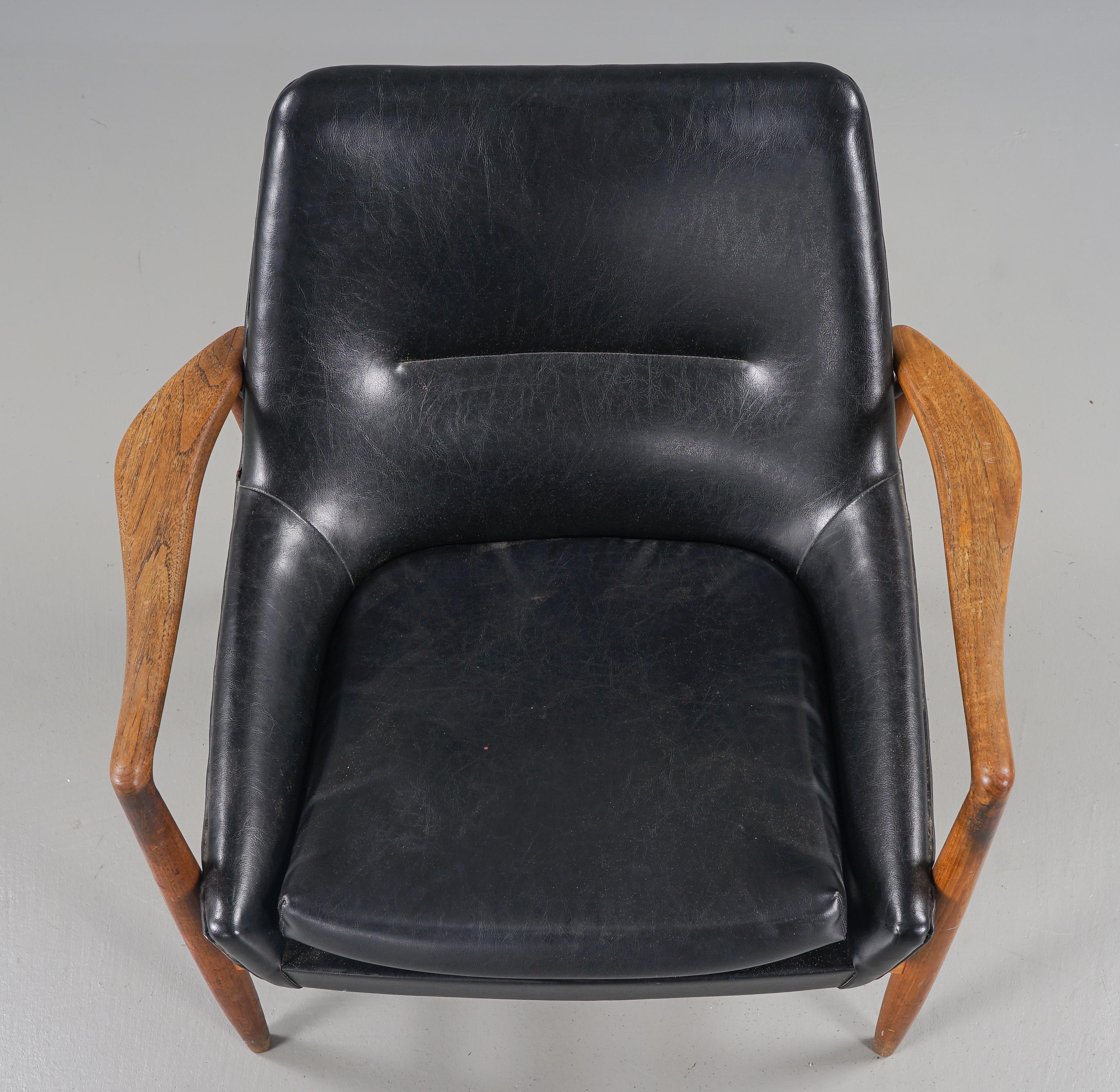 Suédois Fauteuil de style Ib Kofod-Larsen par ire Mobler Suède 1950 en vente