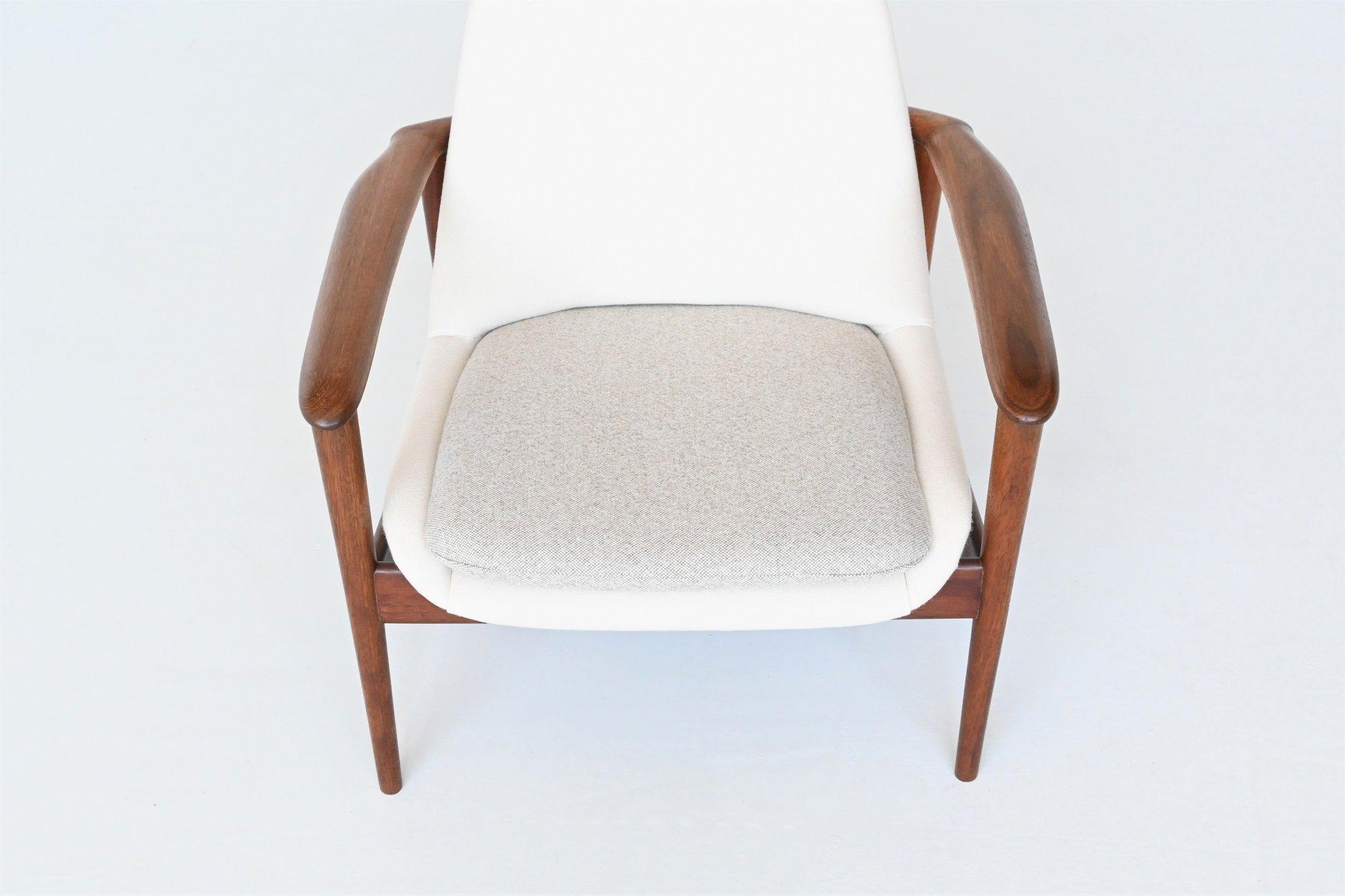 Mid-Century Modern IB Kofod Larsen Style Scandinavian Lounge Chair, Denmark, 1960
