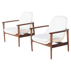 Ib Kofod Larsen Style Scandinavian Lounge Chairs, Denmark, 1960