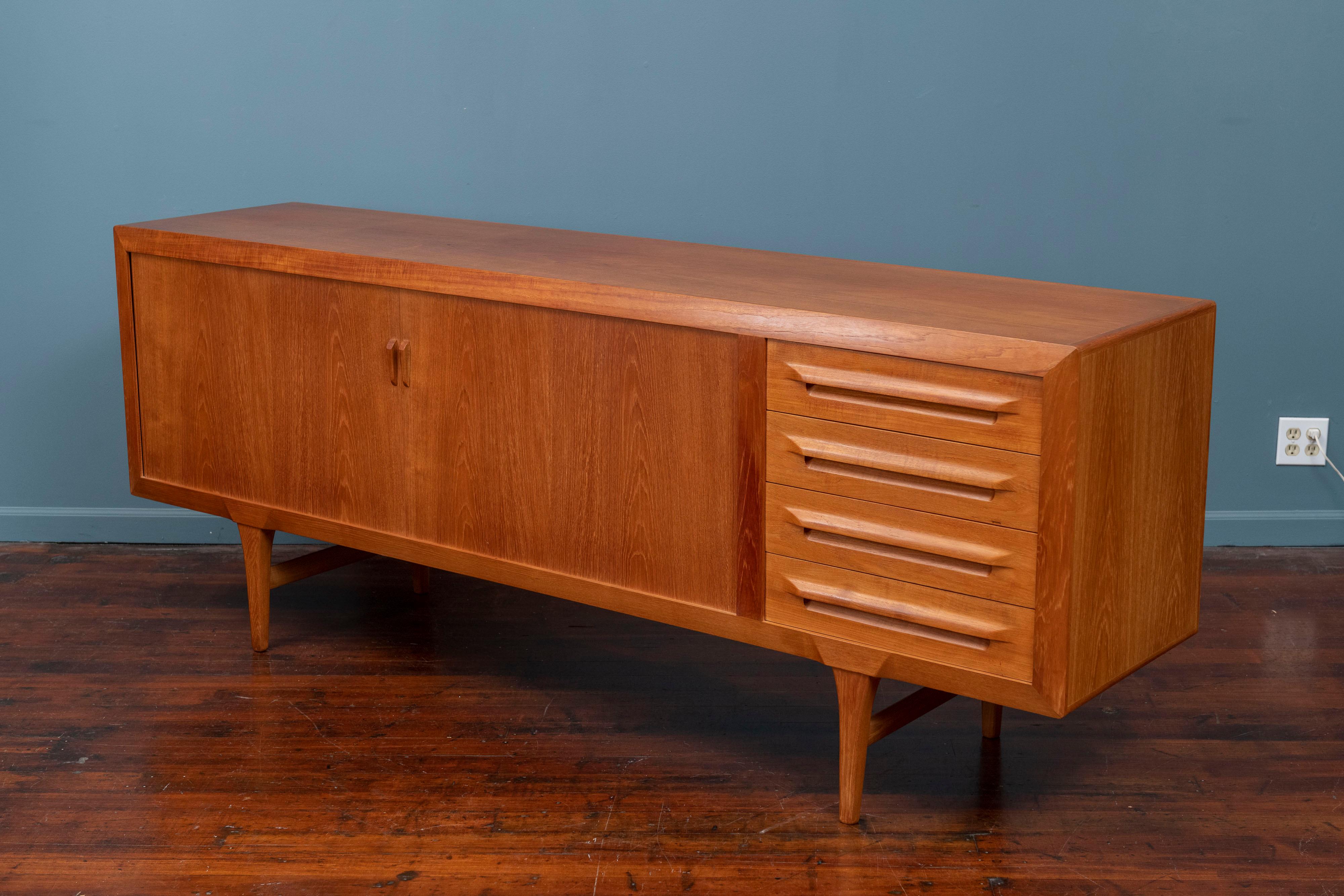 Ib Kofod-Larsen Tambour Door Teak Credenza 6