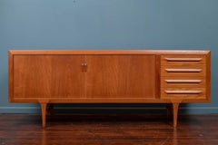 Ib Kofod-Larsen Tambour Door Teak Credenza