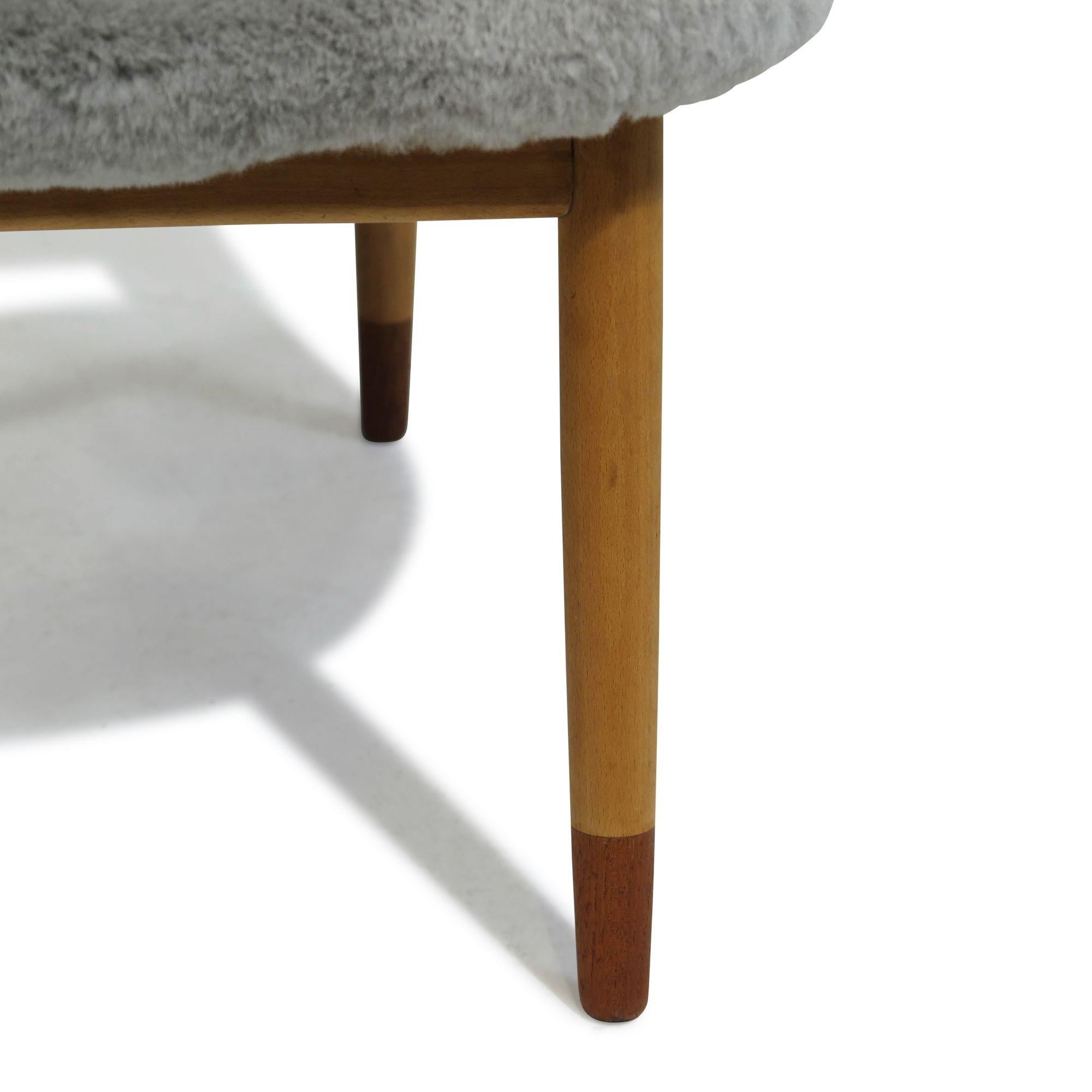 Danish Ib Kofod Larsen Teak and Beech Lounge Chair For Sale