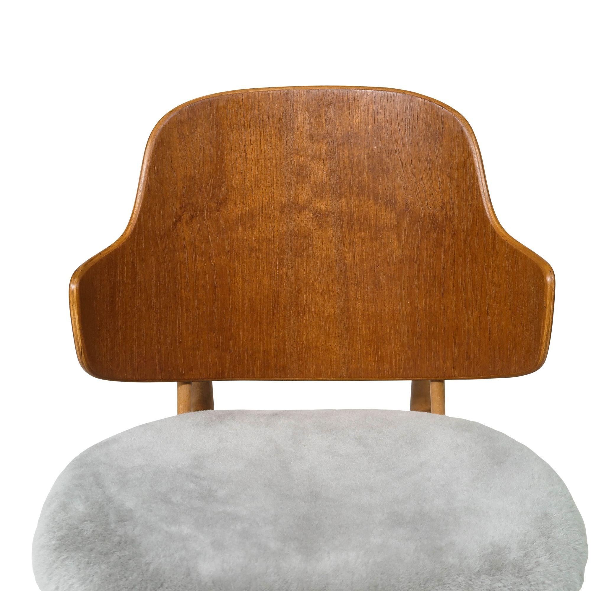 Ib Kofod Larsen Teak and Beech Lounge Chair For Sale 2