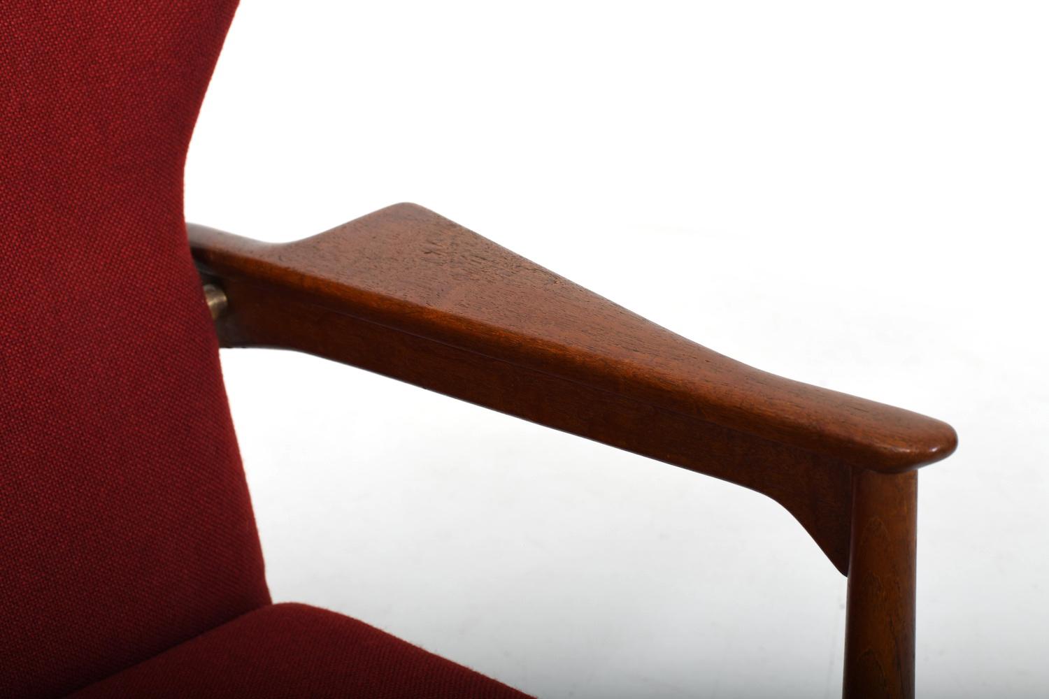 Tissu Ib Kofod-Larsen Teck Cloud Master Reclinner Chair 1950s en vente
