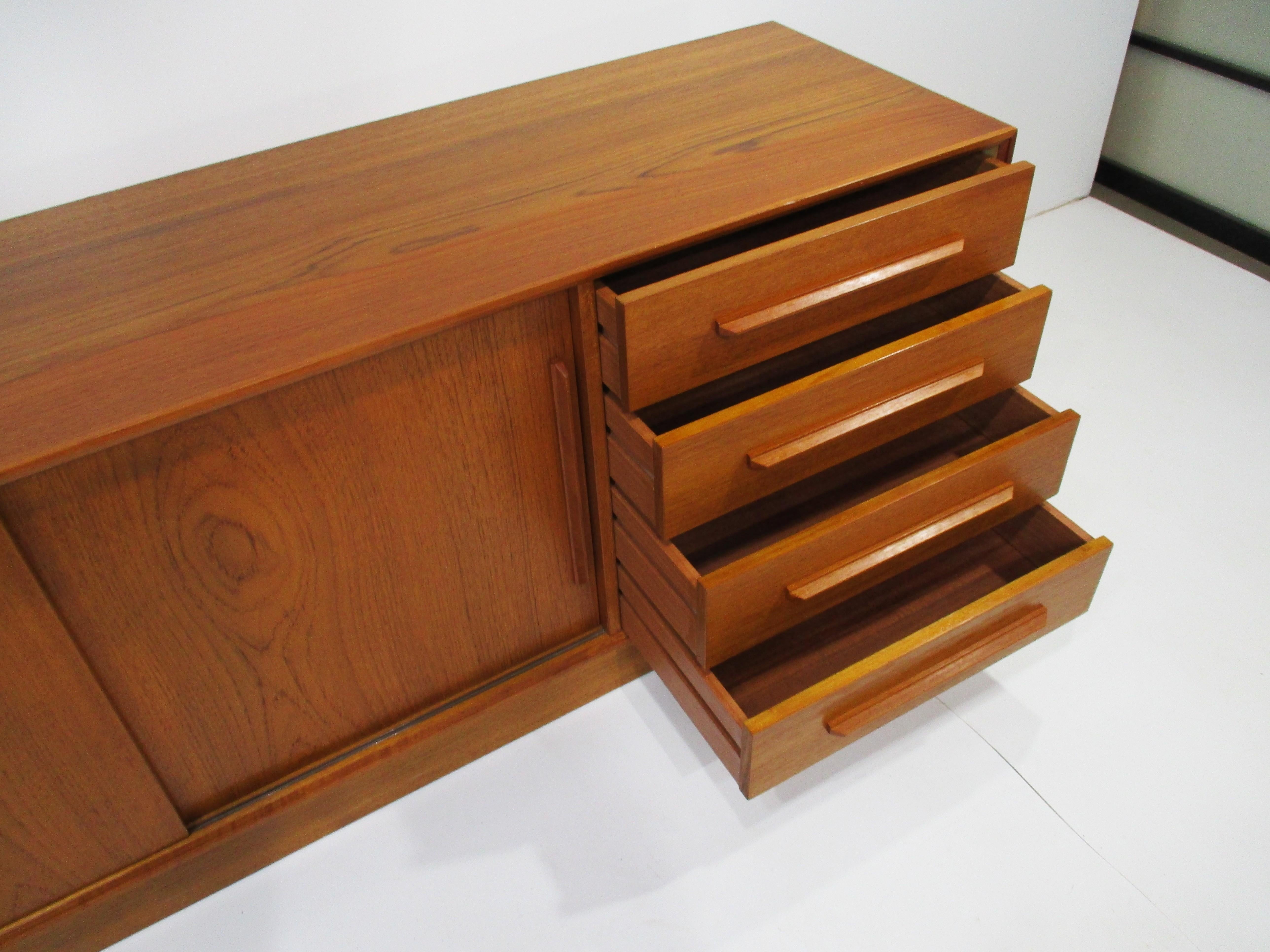 Ib Kofod Larsen Teak Credenza Sideboard for Faarup Denmark (B) For Sale 1