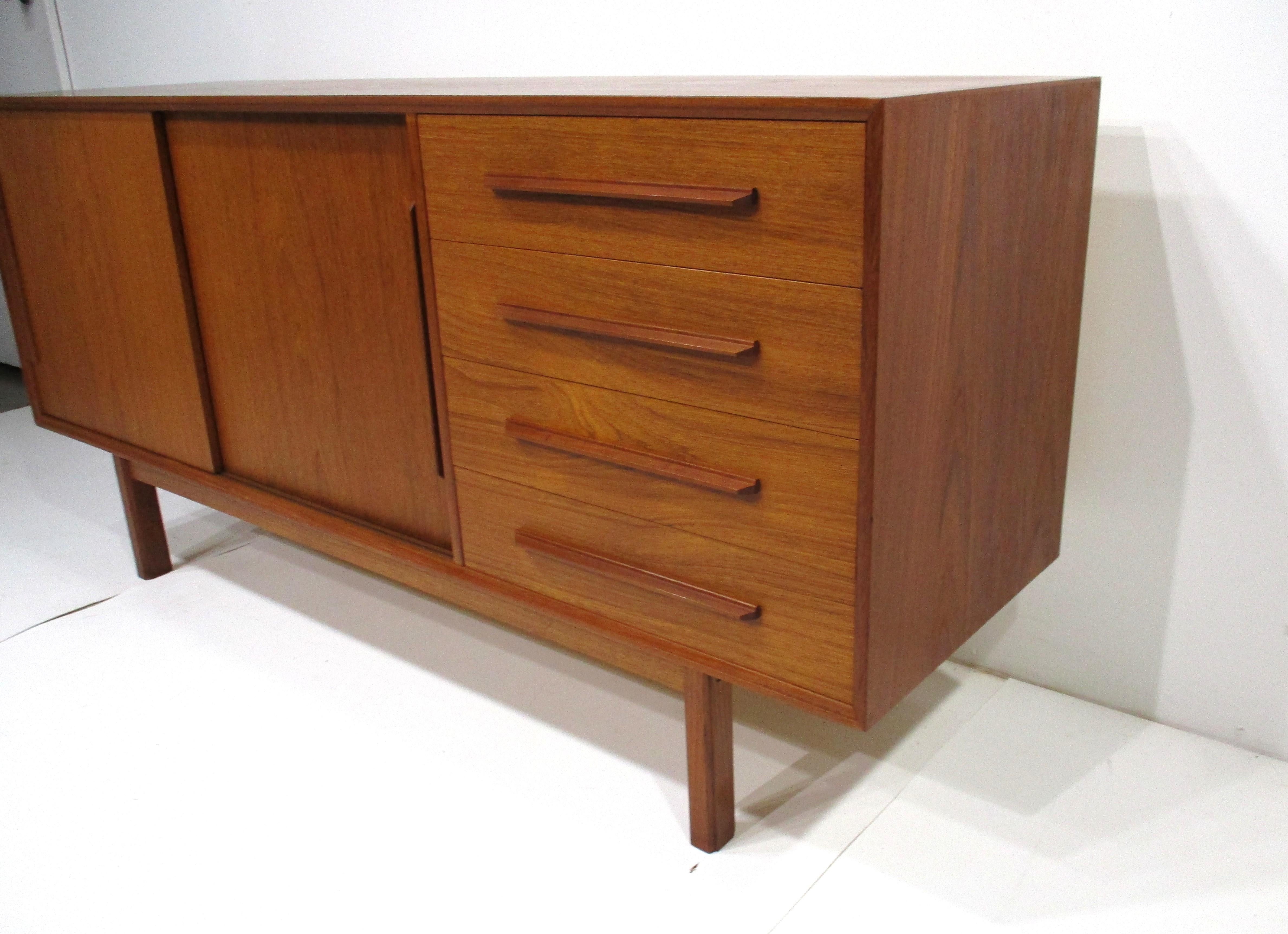 Ib Kofod Larsen Teak Credenza / Sideboard for Faarup Denmark In Good Condition For Sale In Cincinnati, OH