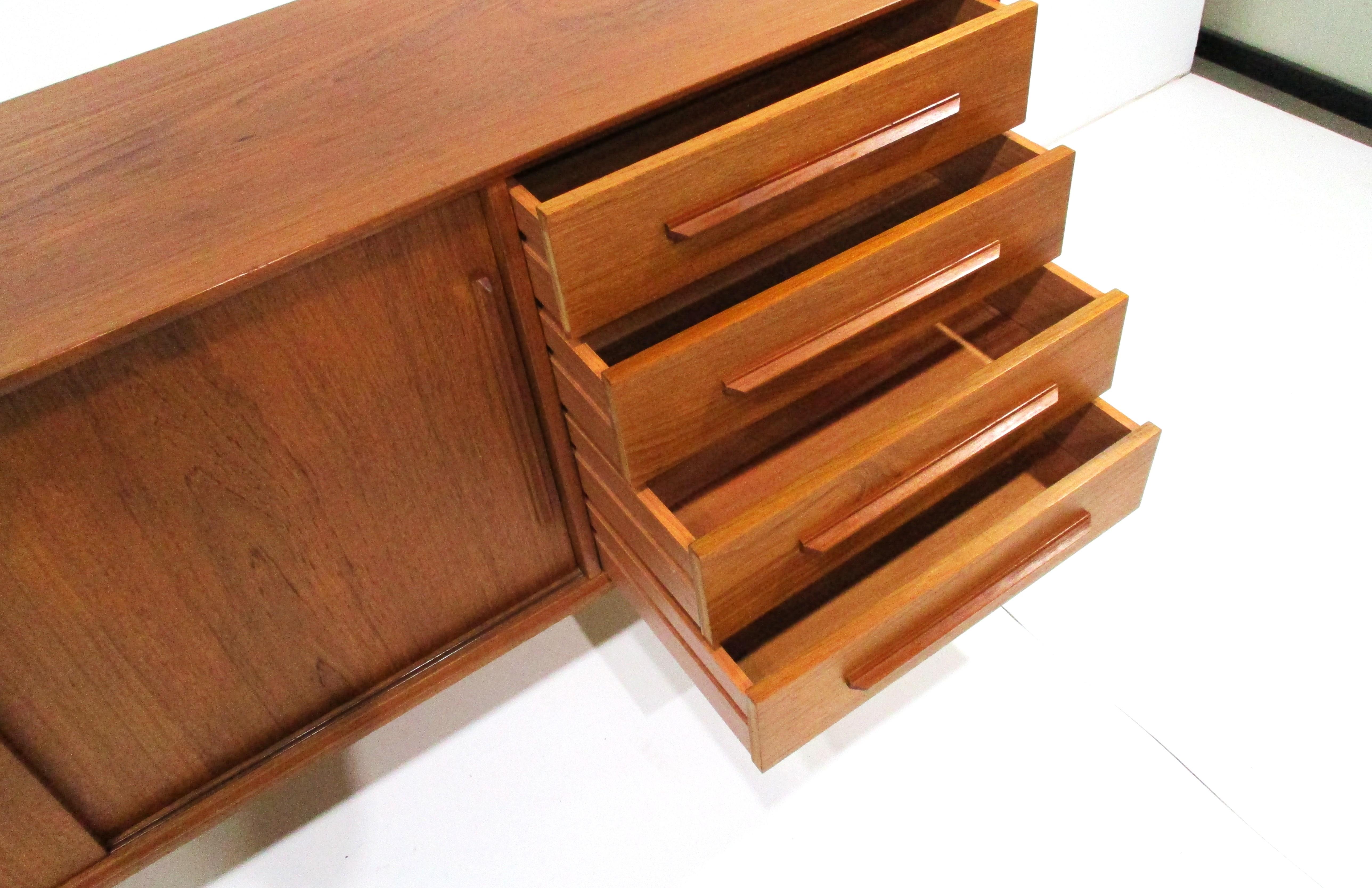 Ib Kofod Larsen Teak Credenza / Sideboard for Faarup Denmark For Sale 1