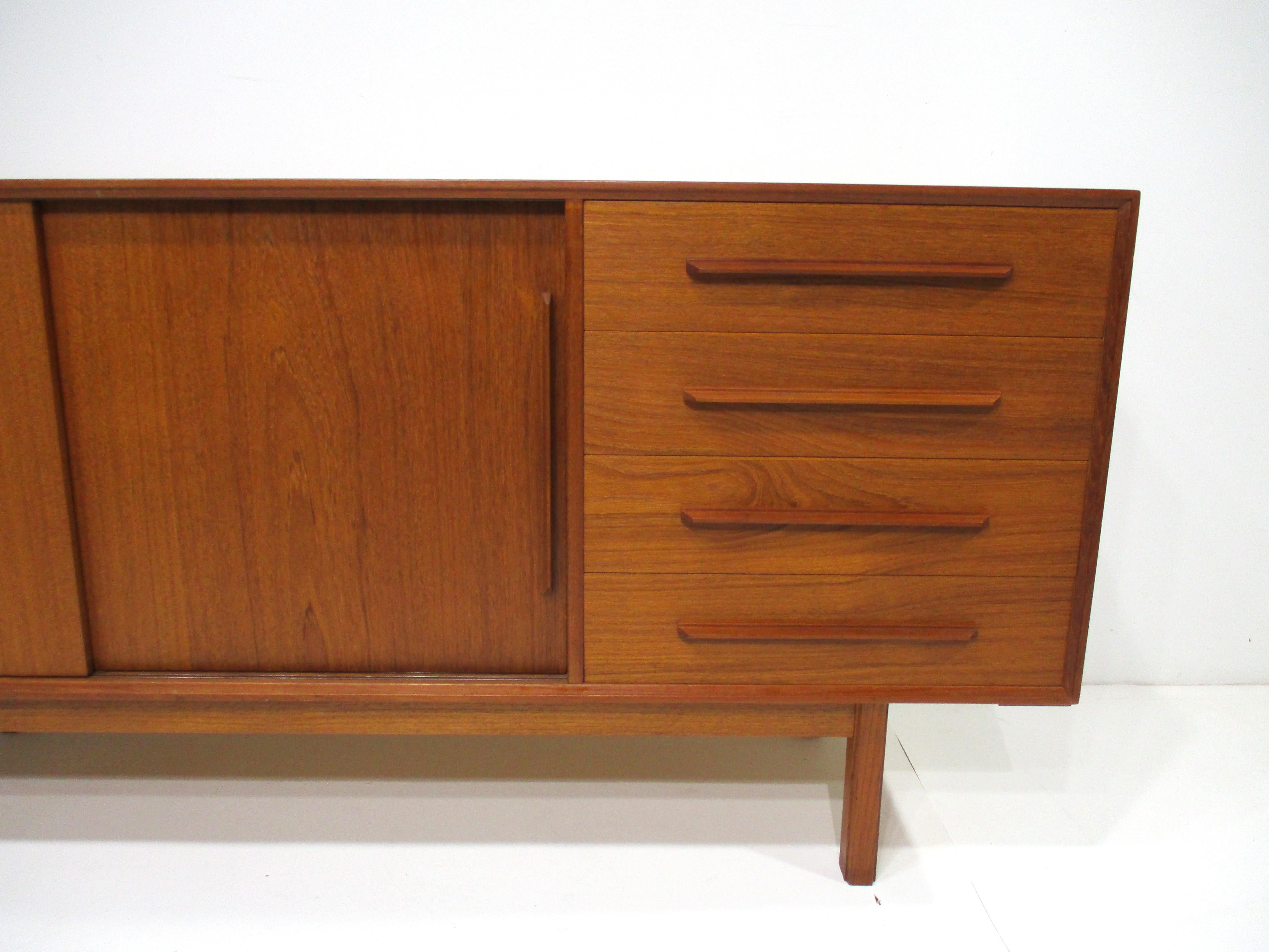 Ib Kofod Larsen Teak Credenza / Sideboard for Faarup Denmark For Sale 3