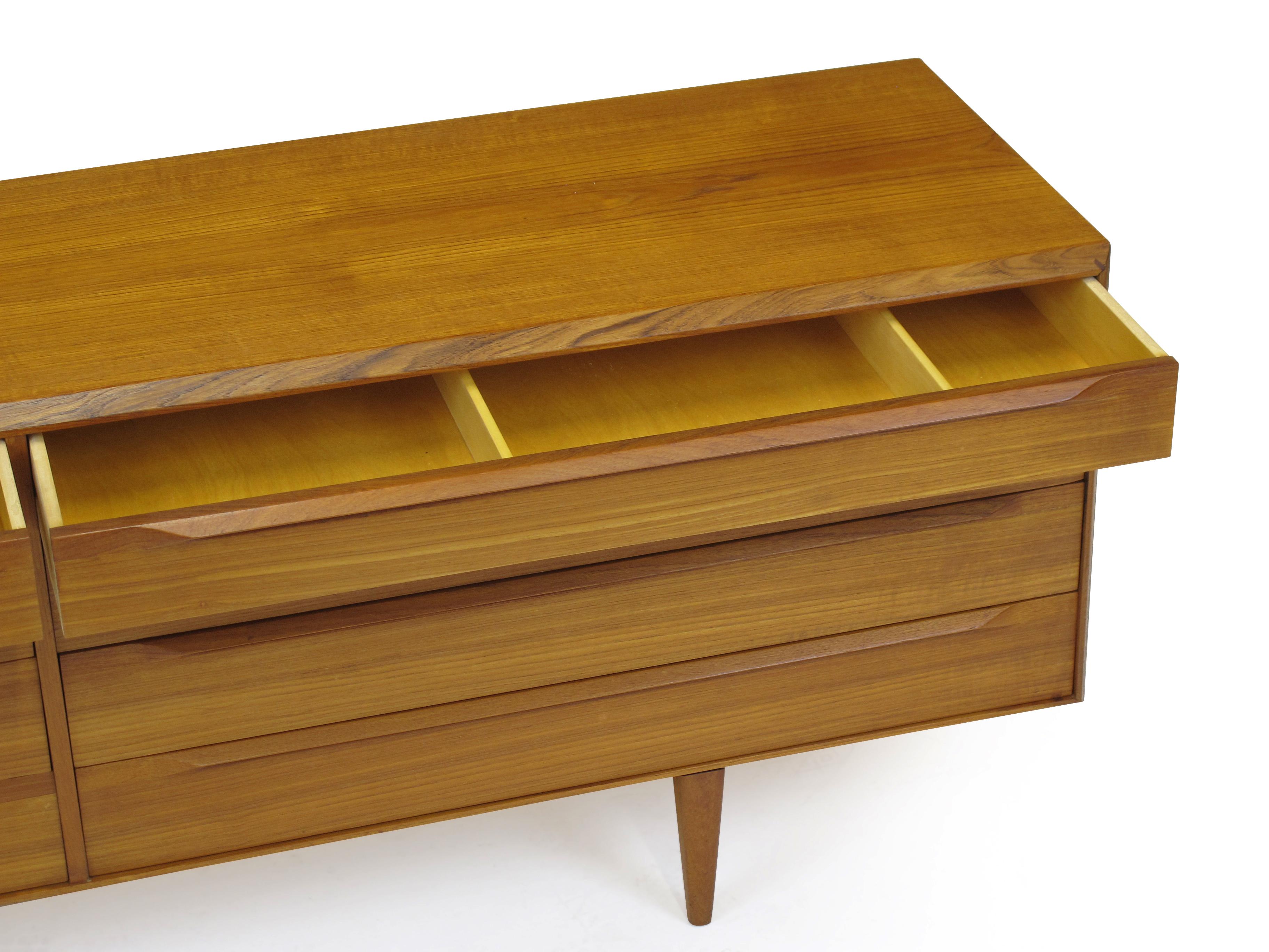 20th Century IB Kofod-Larsen Teak Eight-Drawer Dresser