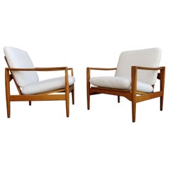 Ib Kofod Larsen Teak Lounge Chairs Pair