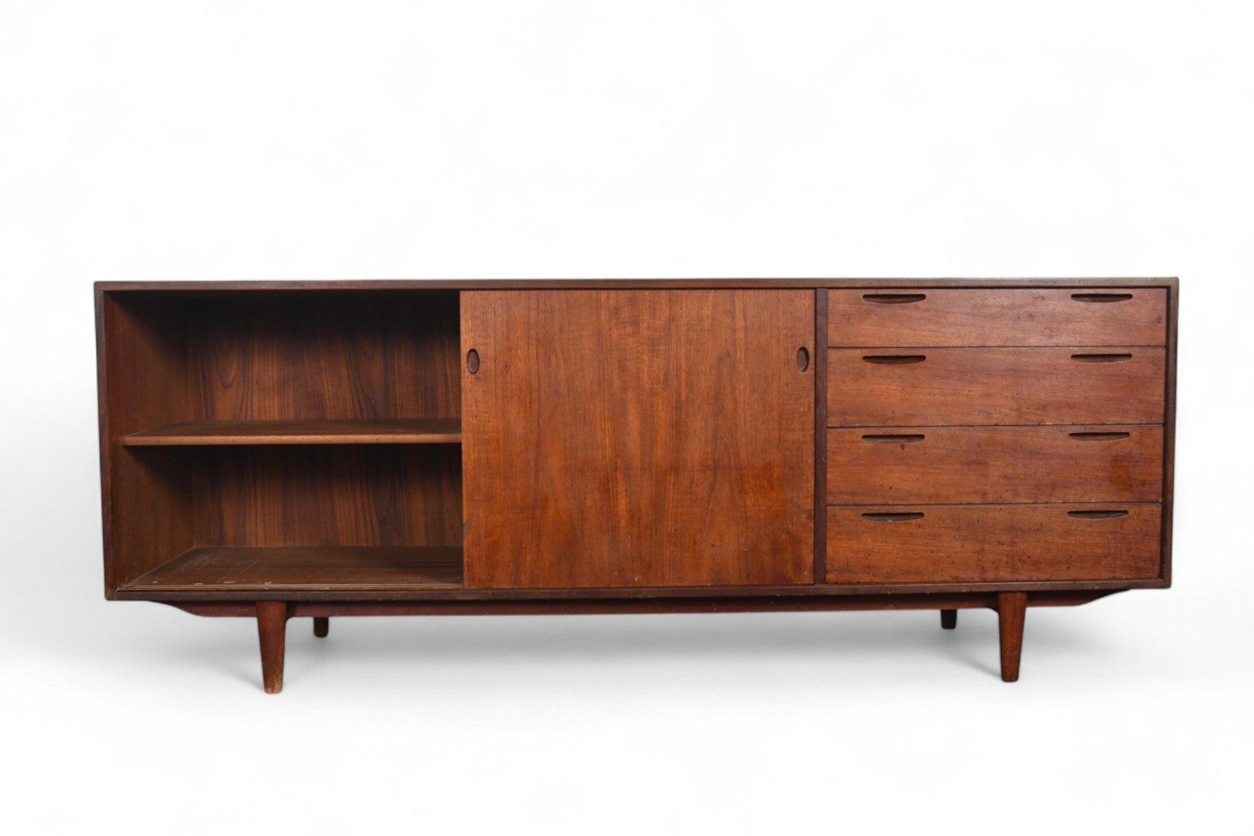 Danish Ib Kofod Larsen Teak Mid Century Credenza for Brande For Sale