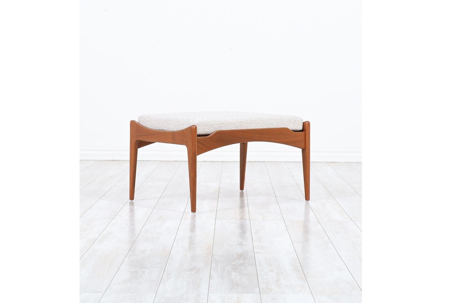 Mid-Century Modern Ib Kofod-Larsen Teak Reclining Lounge Chair with Ottoman for Selig