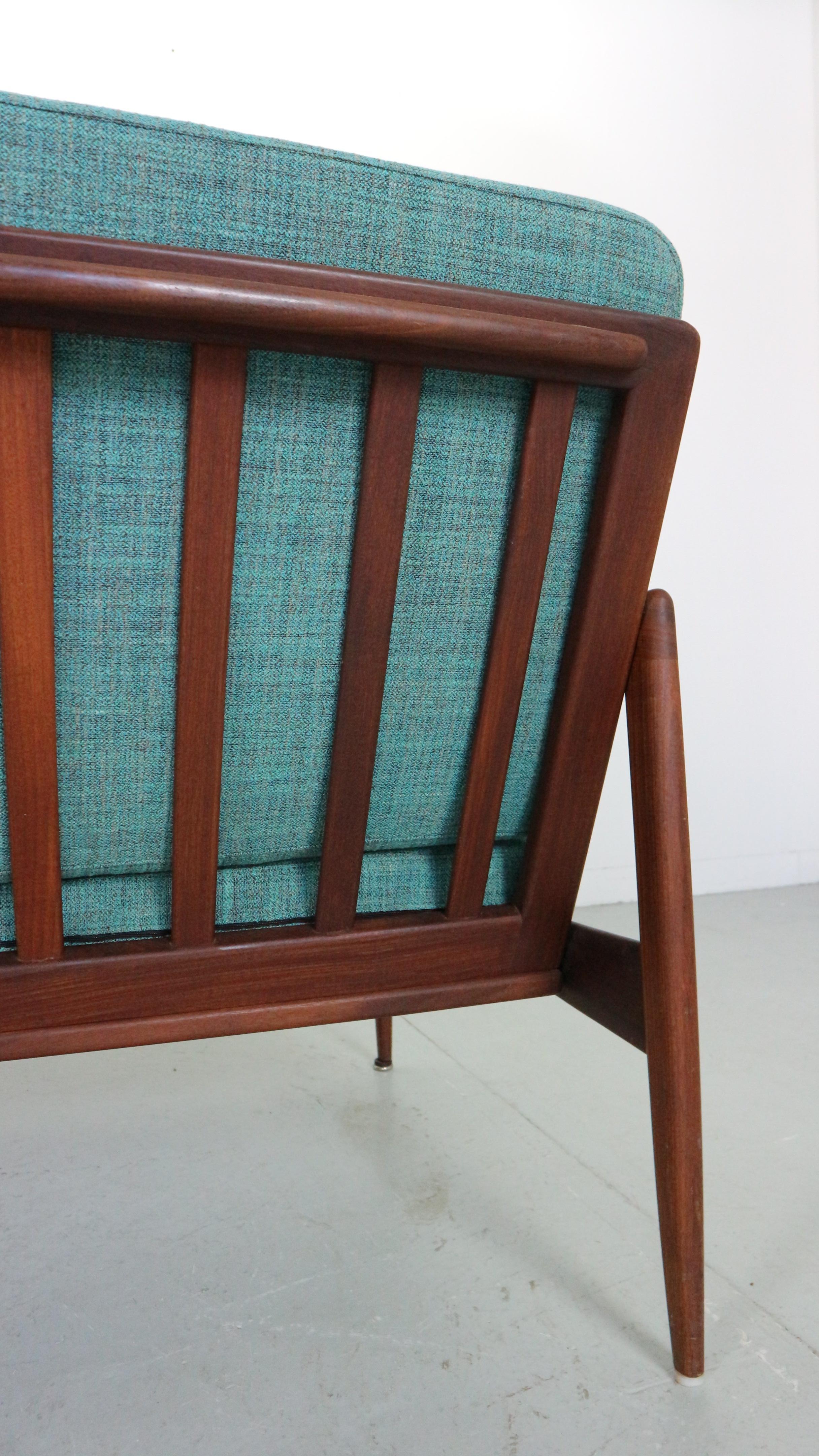 Ib Kofod-Larsen Three Seater Teak Sofa For Ope,  1950's Sweden 2