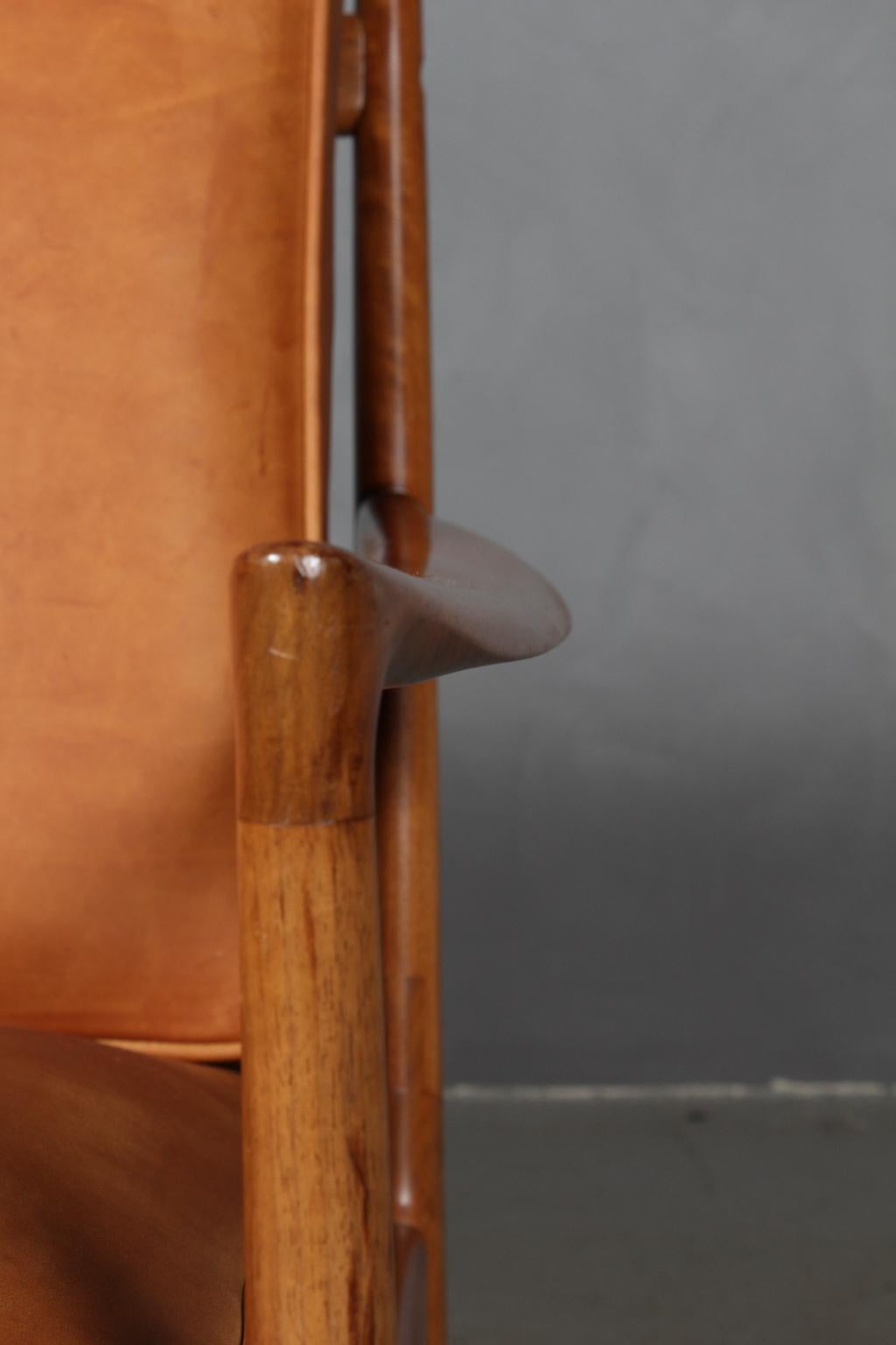 Leather Ib Kofod-Larsen Two-Seat Sofa
