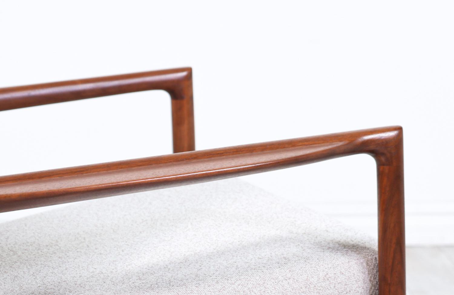 Expertly Restored - Ib Kofod-Larsen Walnut Lounge Chair for Selig For Sale 3
