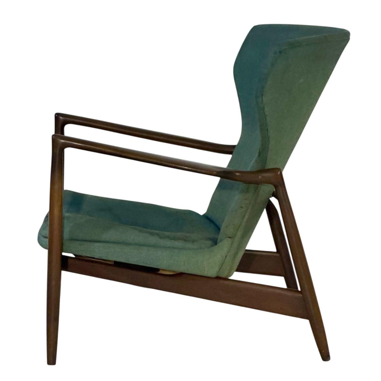 Danois Ib Kofod-Larsen Wingback Lounge Chair, Danemark 1950 en vente