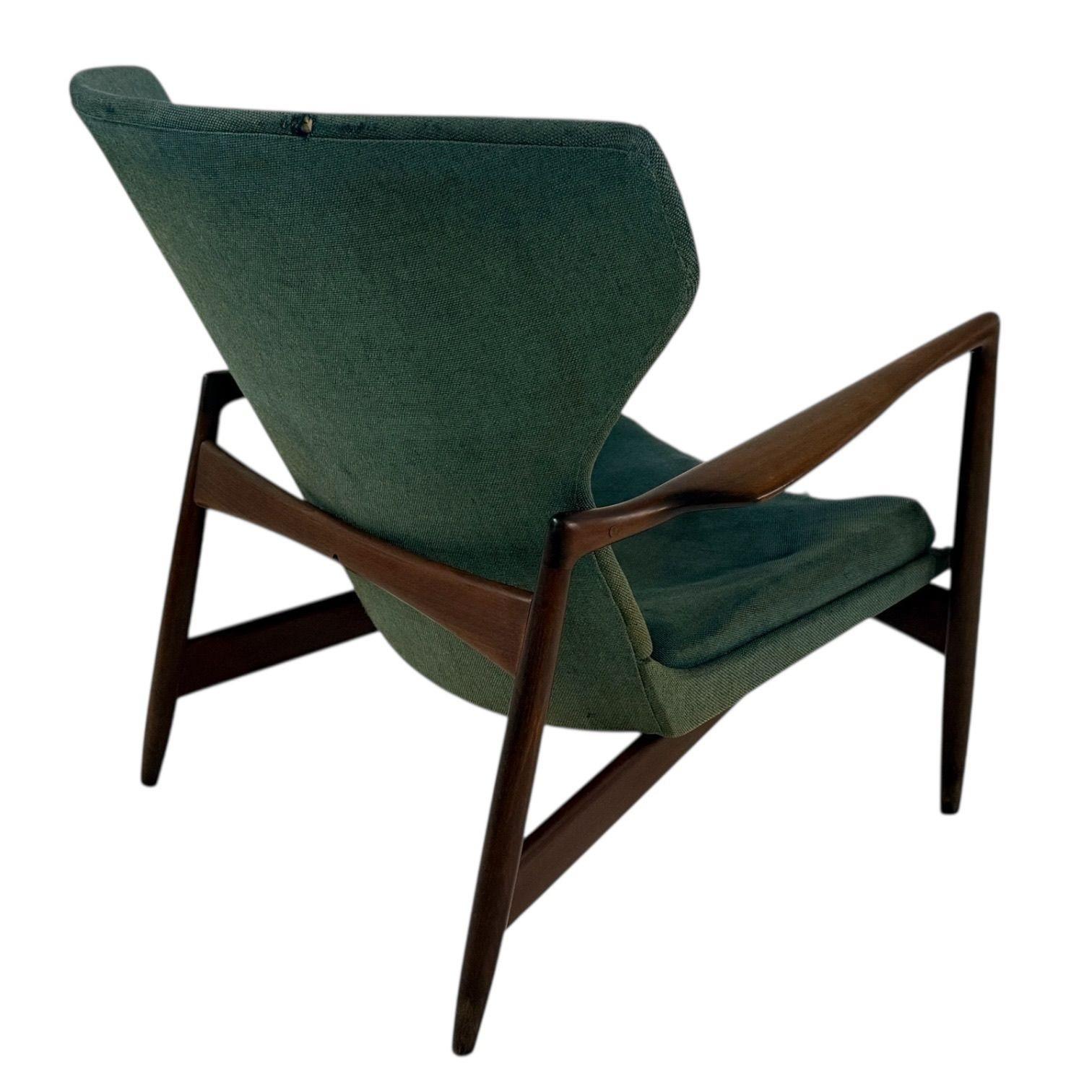 Ib Kofod-Larsen Wingback Lounge Chair, Danemark 1950 Bon état - En vente à Chicago, IL