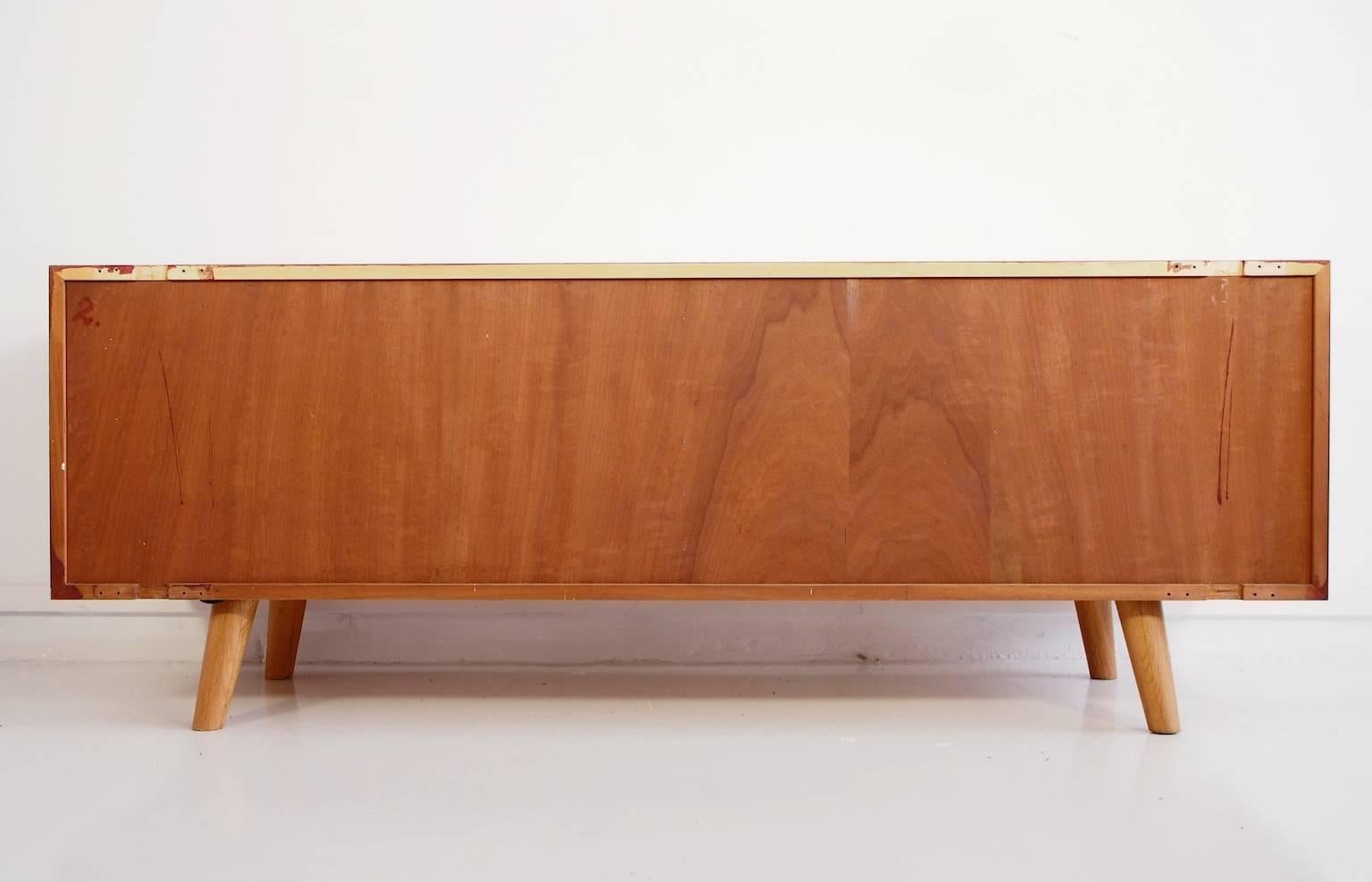 Hardwood Ib Kofod-Larsen Wooden Sideboard by Faarup Furniture Factory